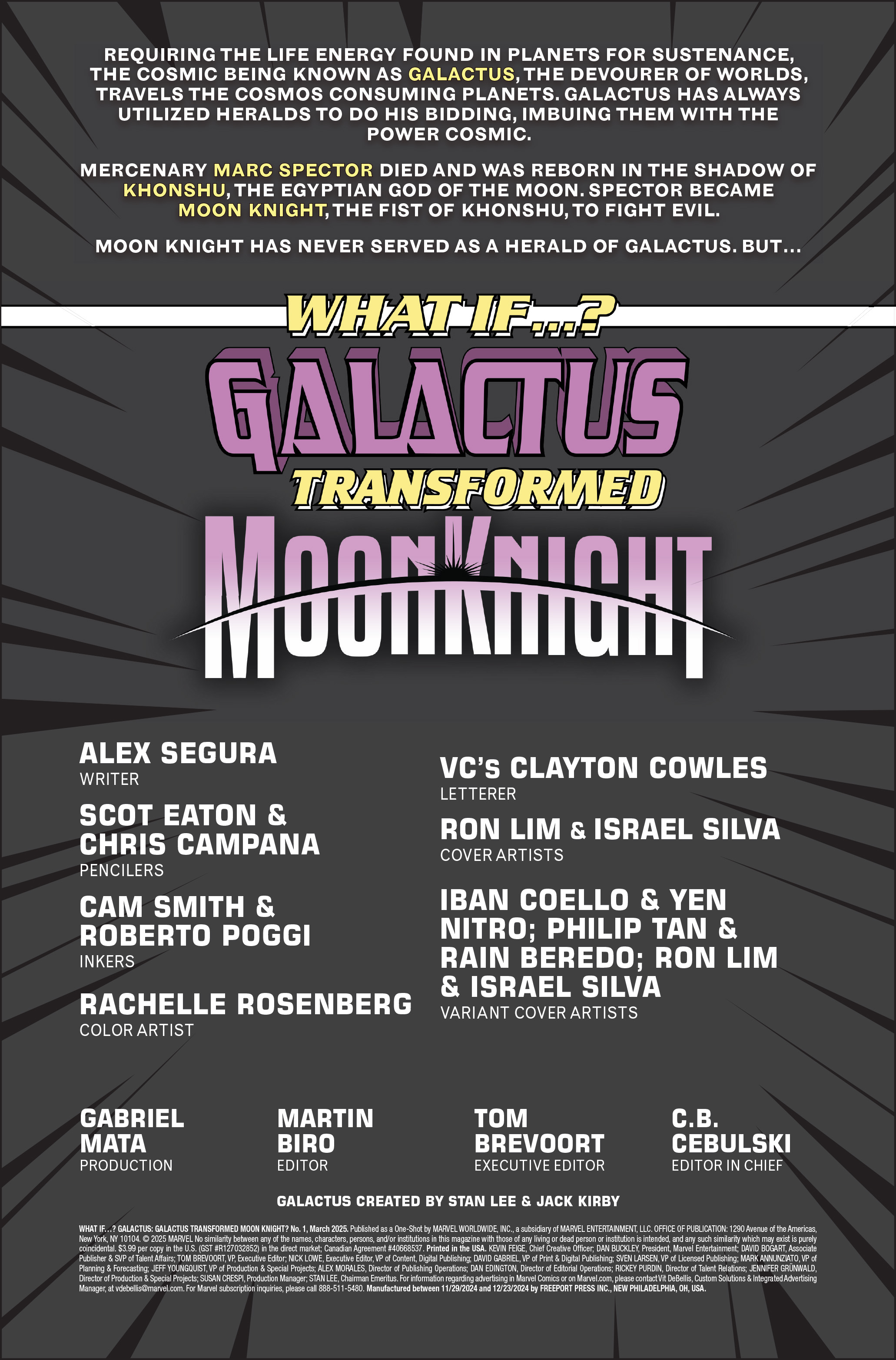 Recap page for What If What If...? Galactus Transformed Moon Knight? #1