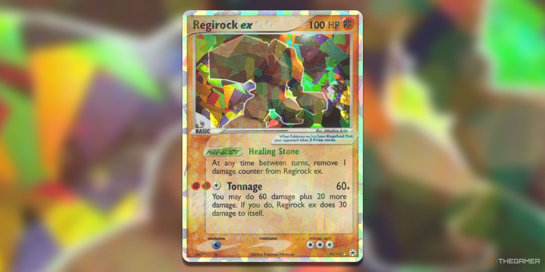 Hidden Legends Regirock ex Pokemon TCG Card Art.