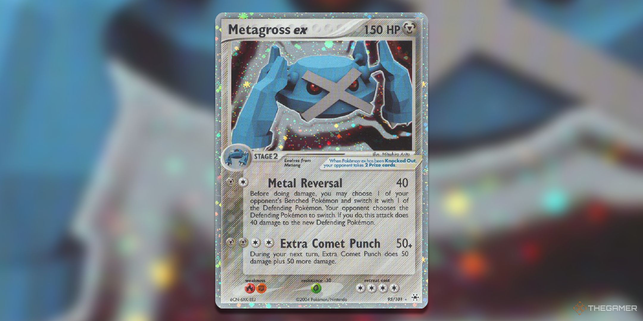 Hidden Legends Metagross Pokemon TCG Card Art.