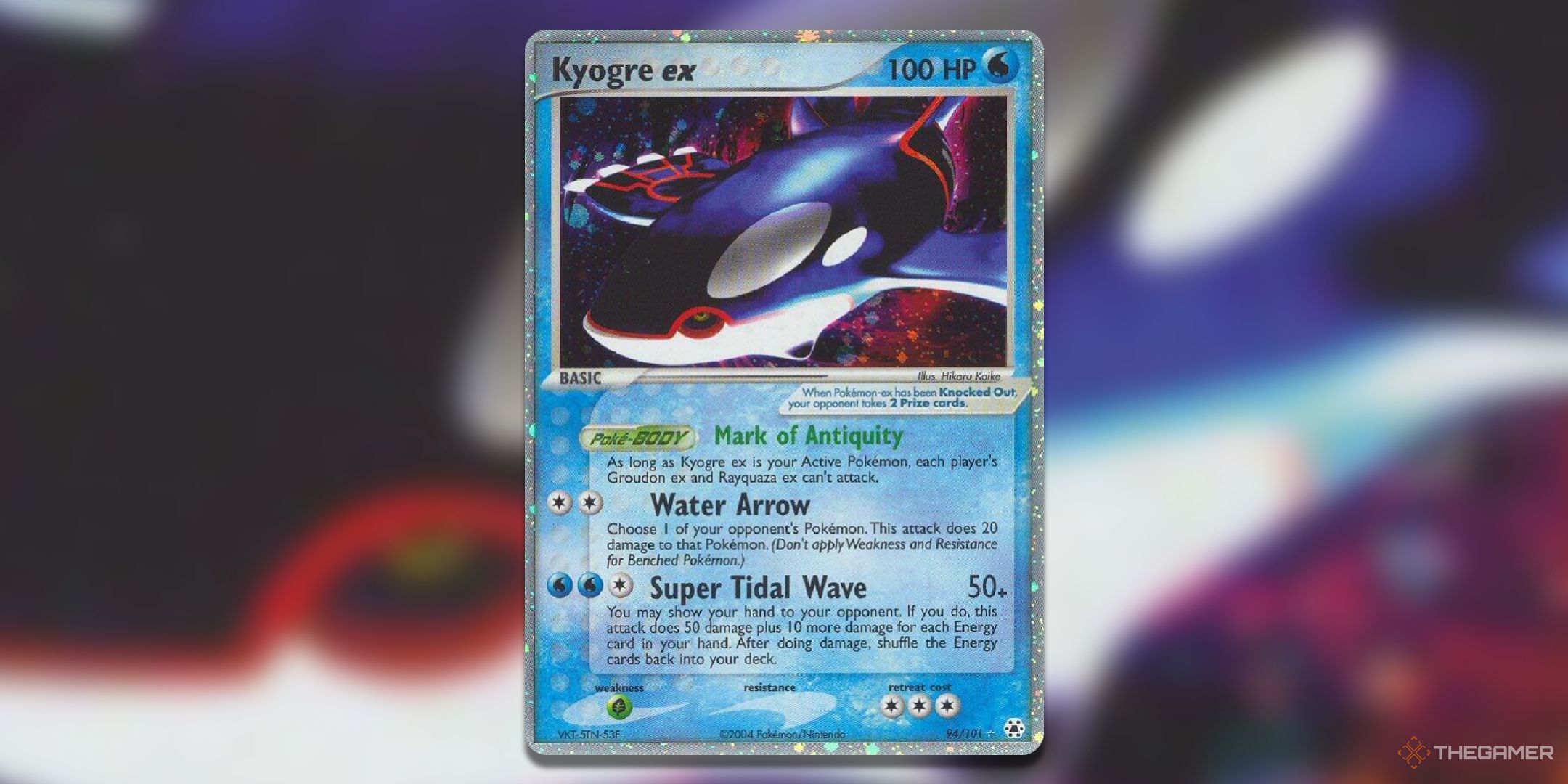 Kyogre EX Pokemon TCG Card Art.