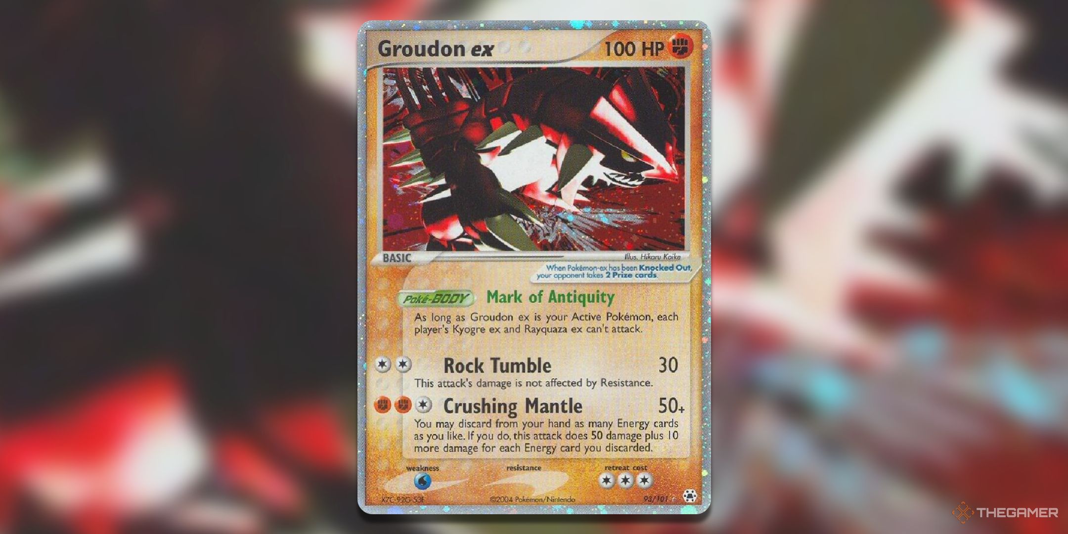 Groudon EX holo Pokemon TCG Card Art.