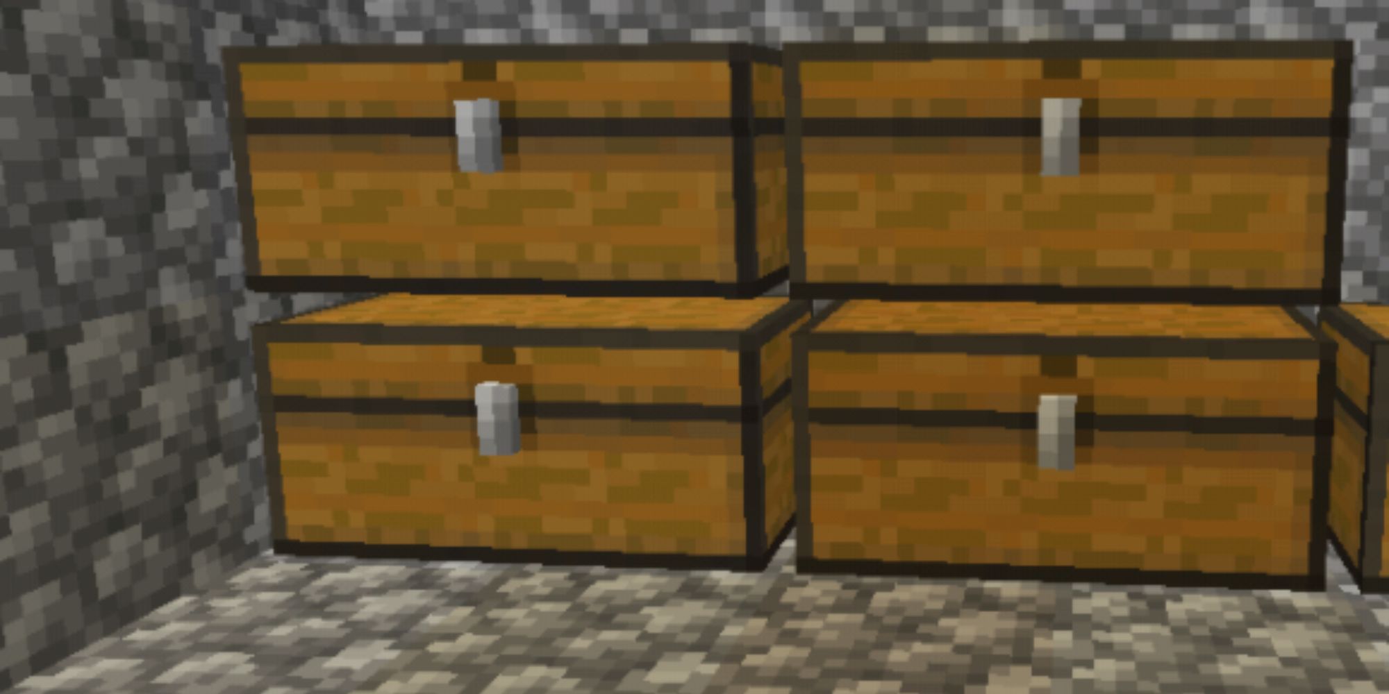 Four chests stacked two by two.