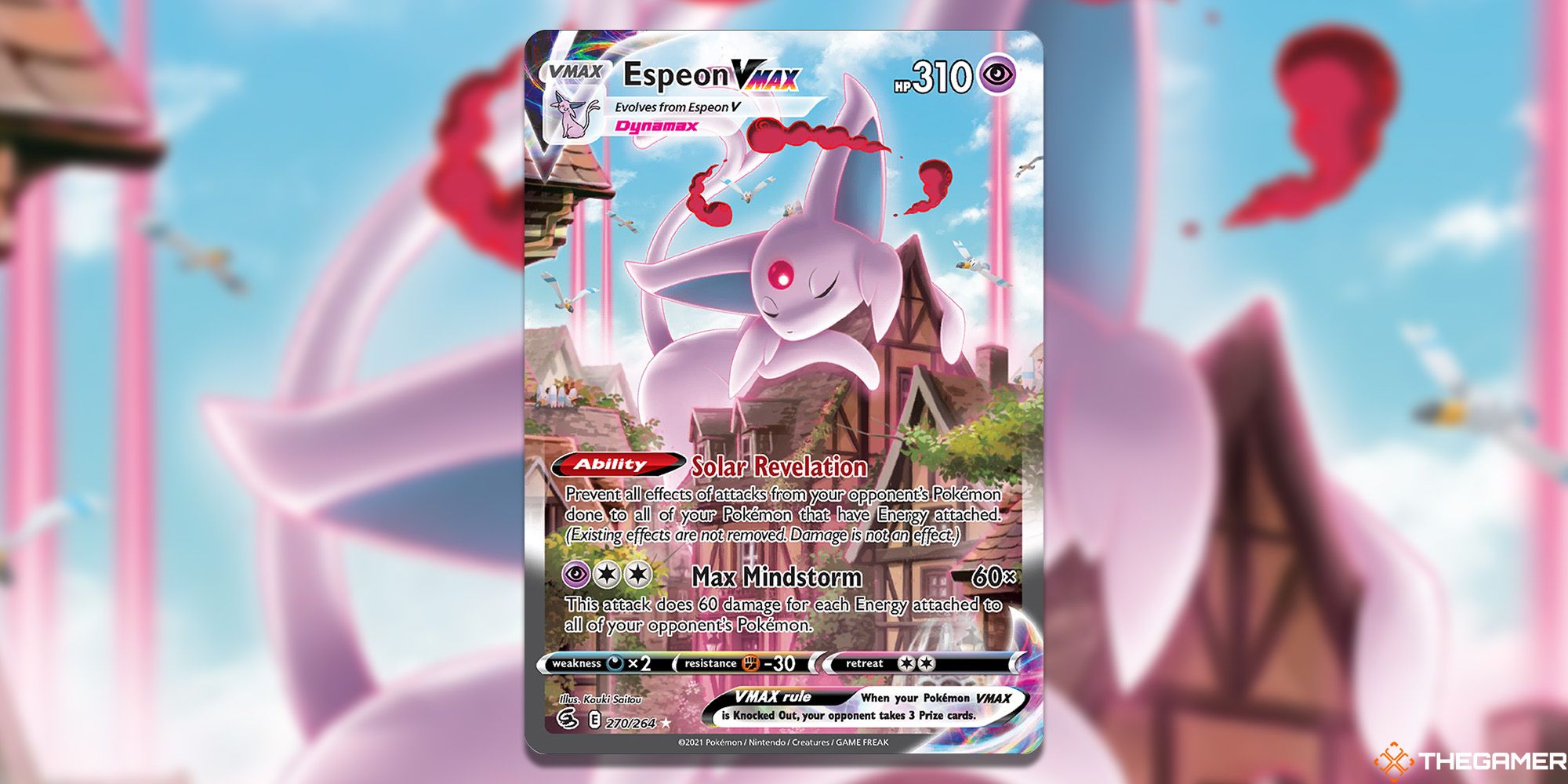 Espeon VMAX in Fusion Strike from the Pokemon TCG.