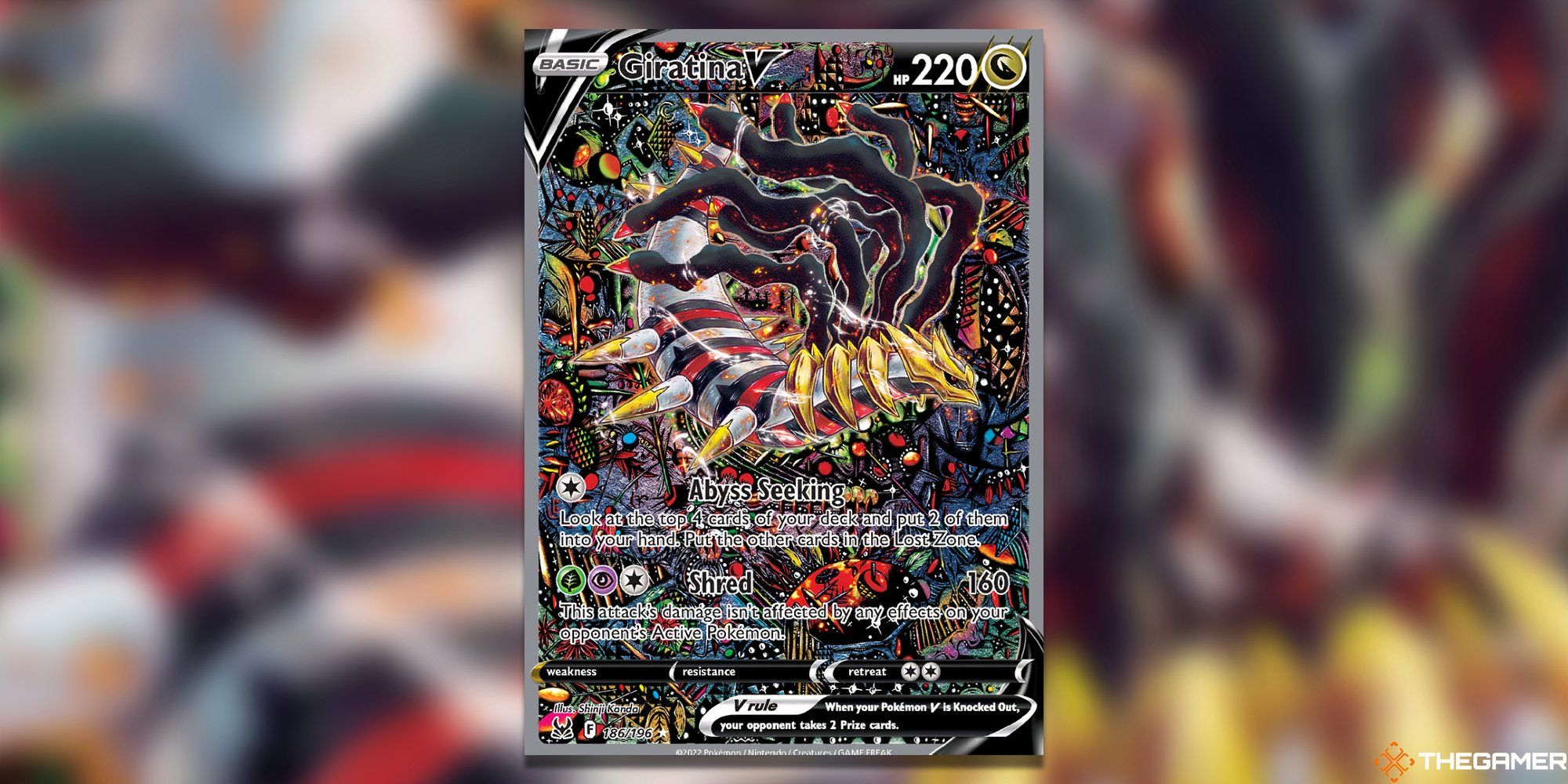 Giratina V's card art from Lost Origin.