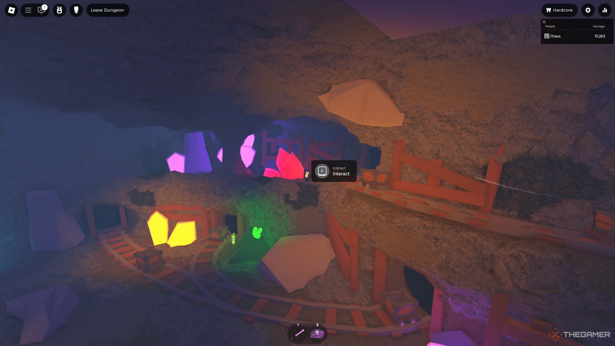 The location of the third Evil Amulet in the cave of the Jungle dungeon, in Roblox: Elemental Dungeons.