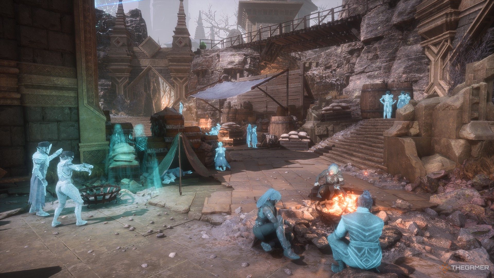 Spirits hanging out in the Crossroads in Dragon Age The Veilguard.