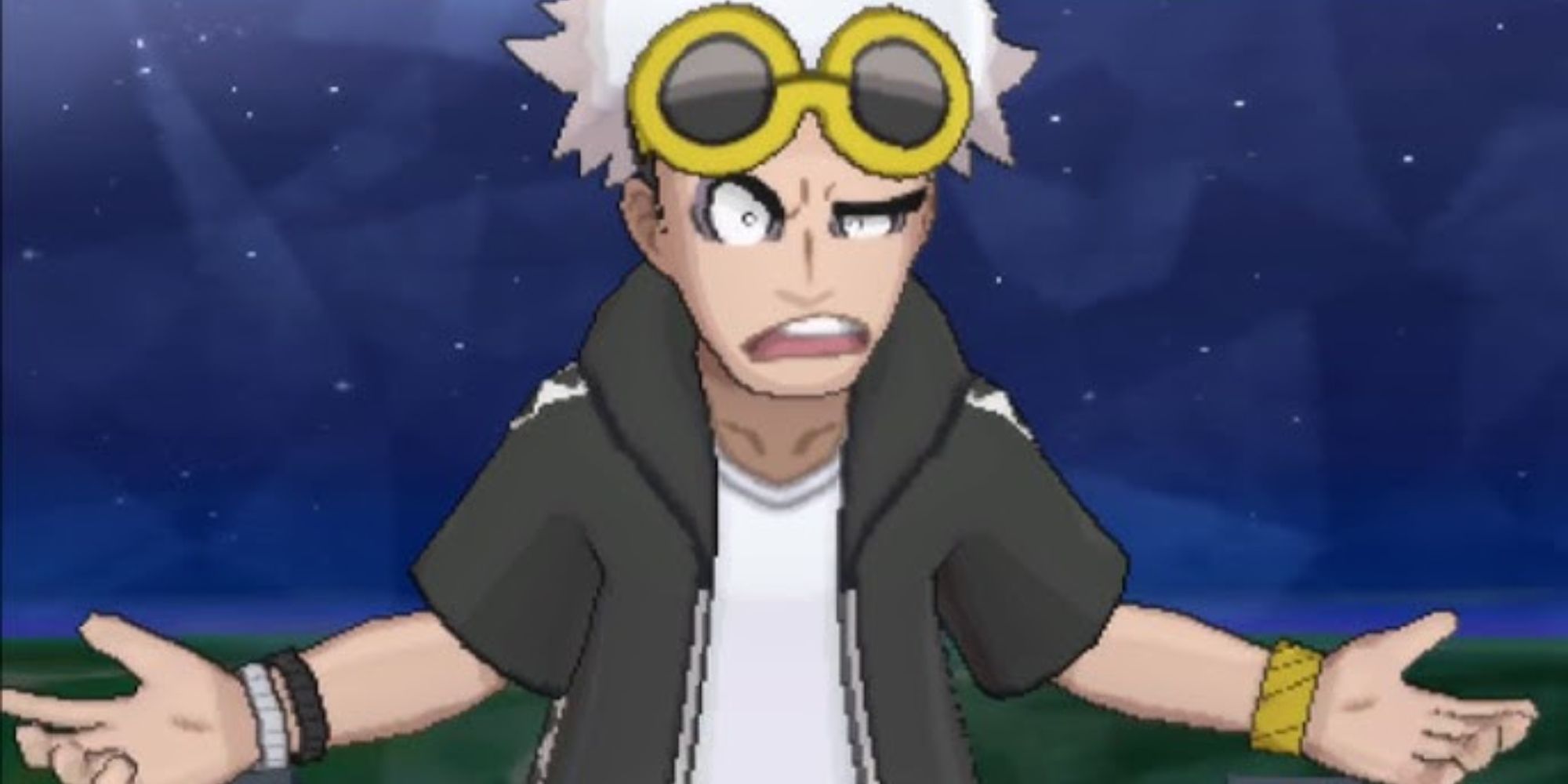 Guzma after being defeated in Pokemon Moon