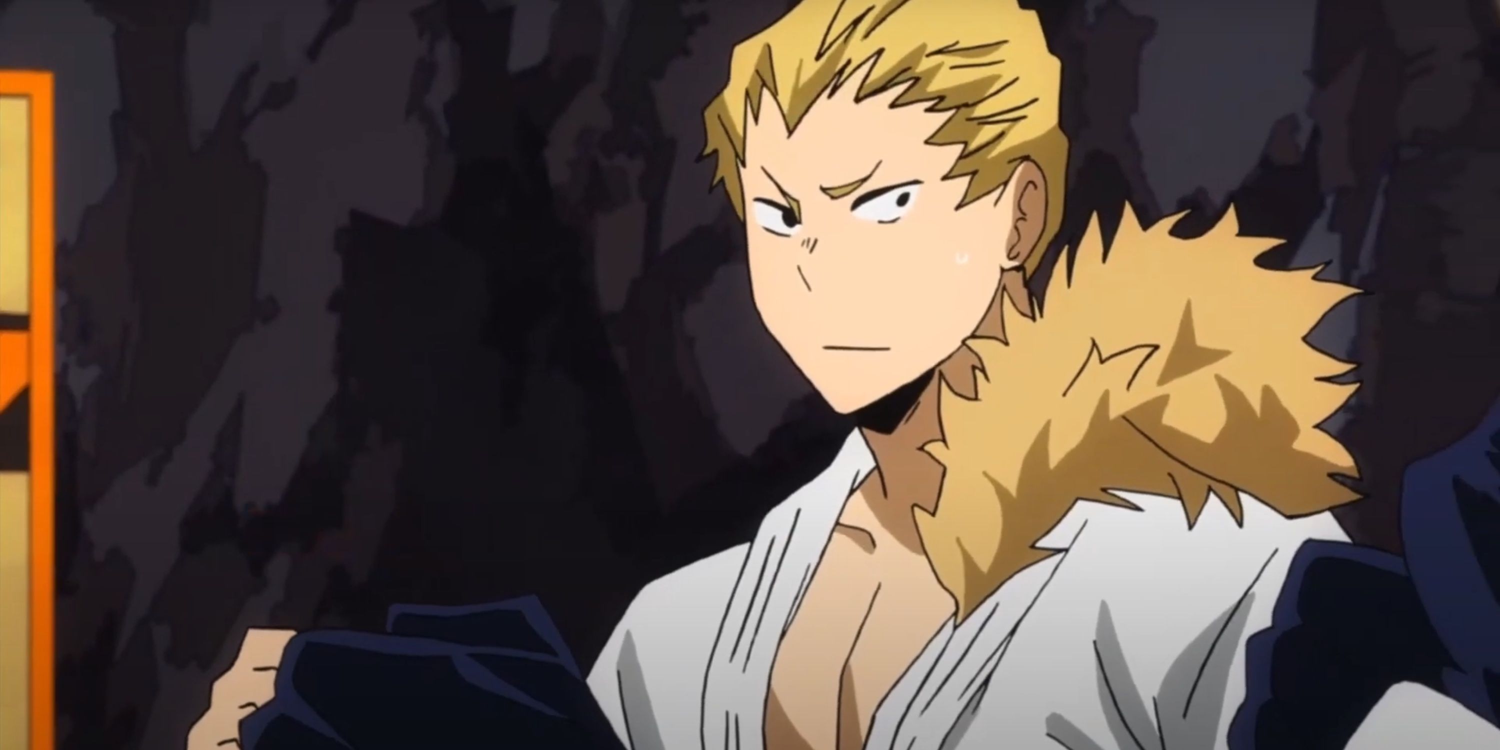 Mashirao Ojiro in his hero costume in My Hero Academia.