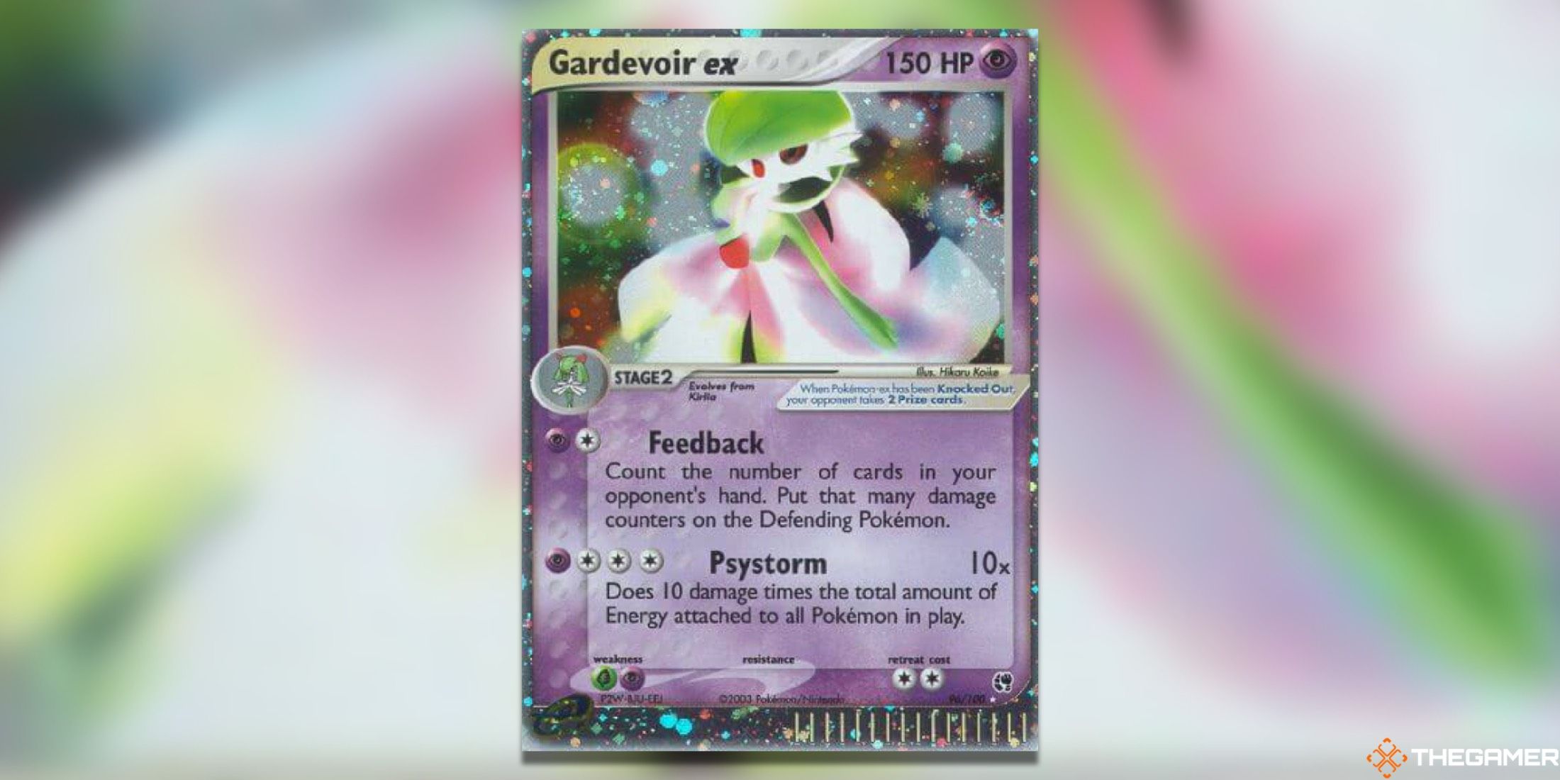 The Gardevoir ex from Sandstorm in the Pokemon TCG.