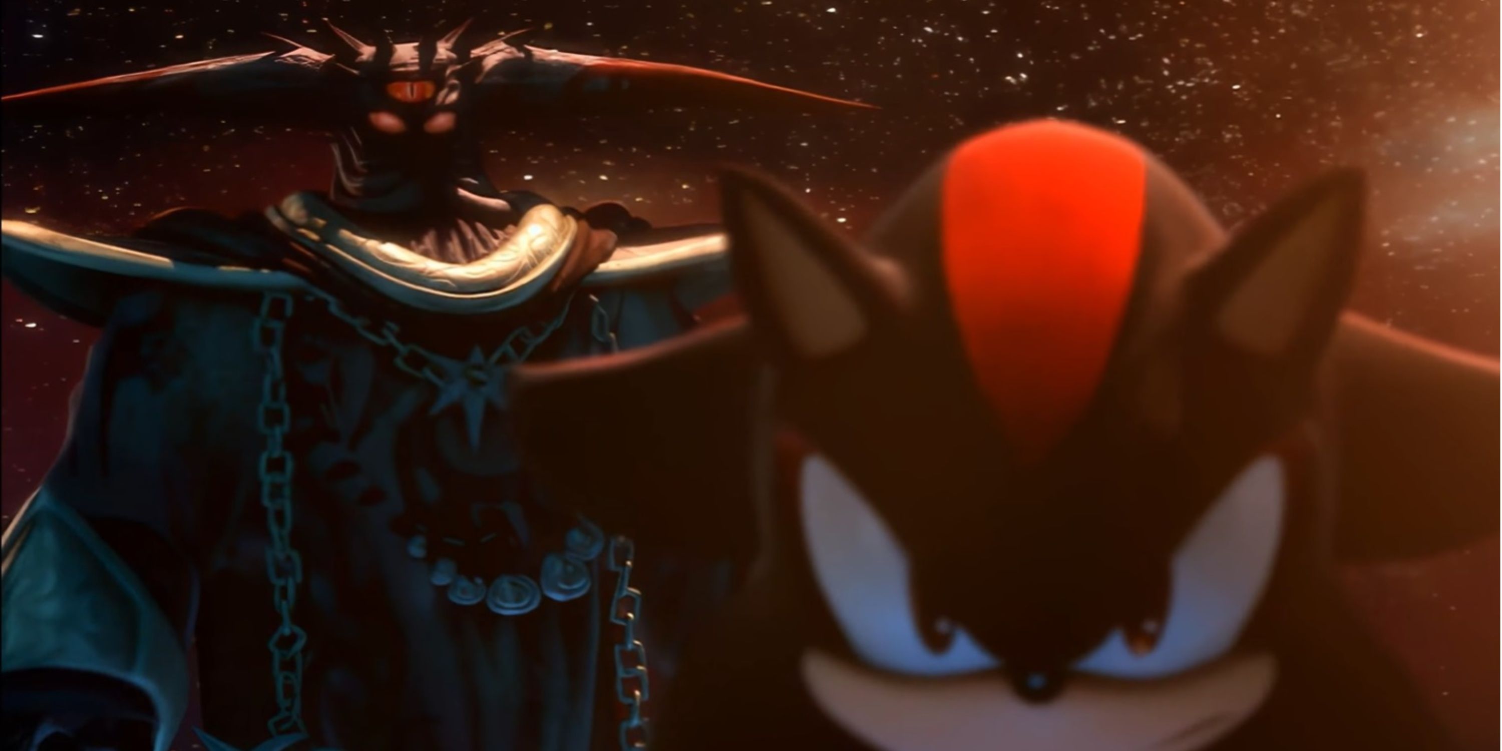 Black Doom talks to Shadow in Shadow the Hedgehog.