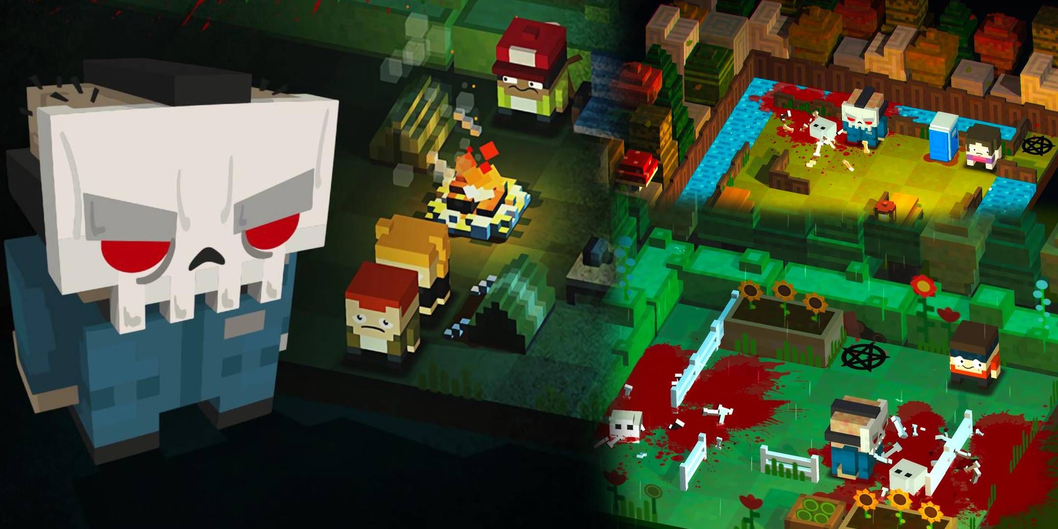 slayaway camp pixel block serial killer 80s slasher movie horror parody game