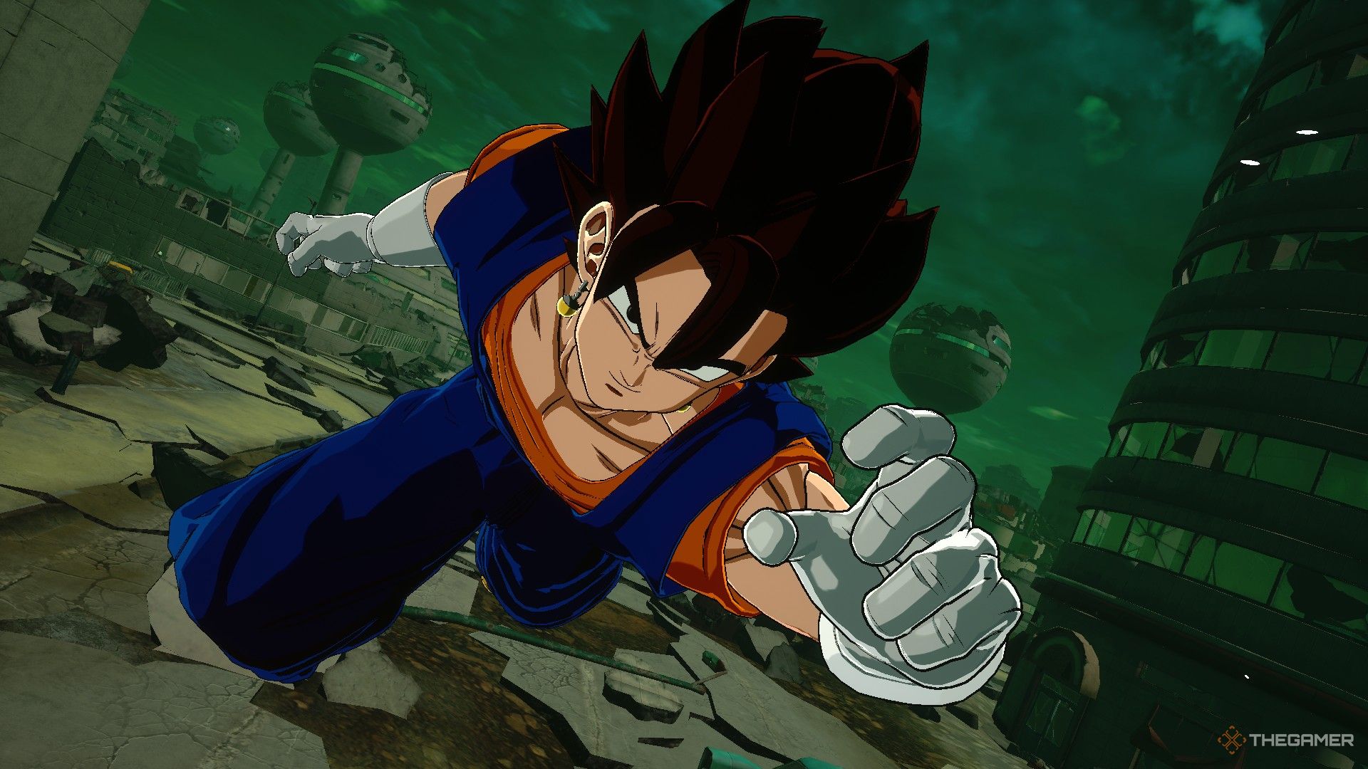 Dragon Ball Sparking Zero image showing Vegito dashing forward.