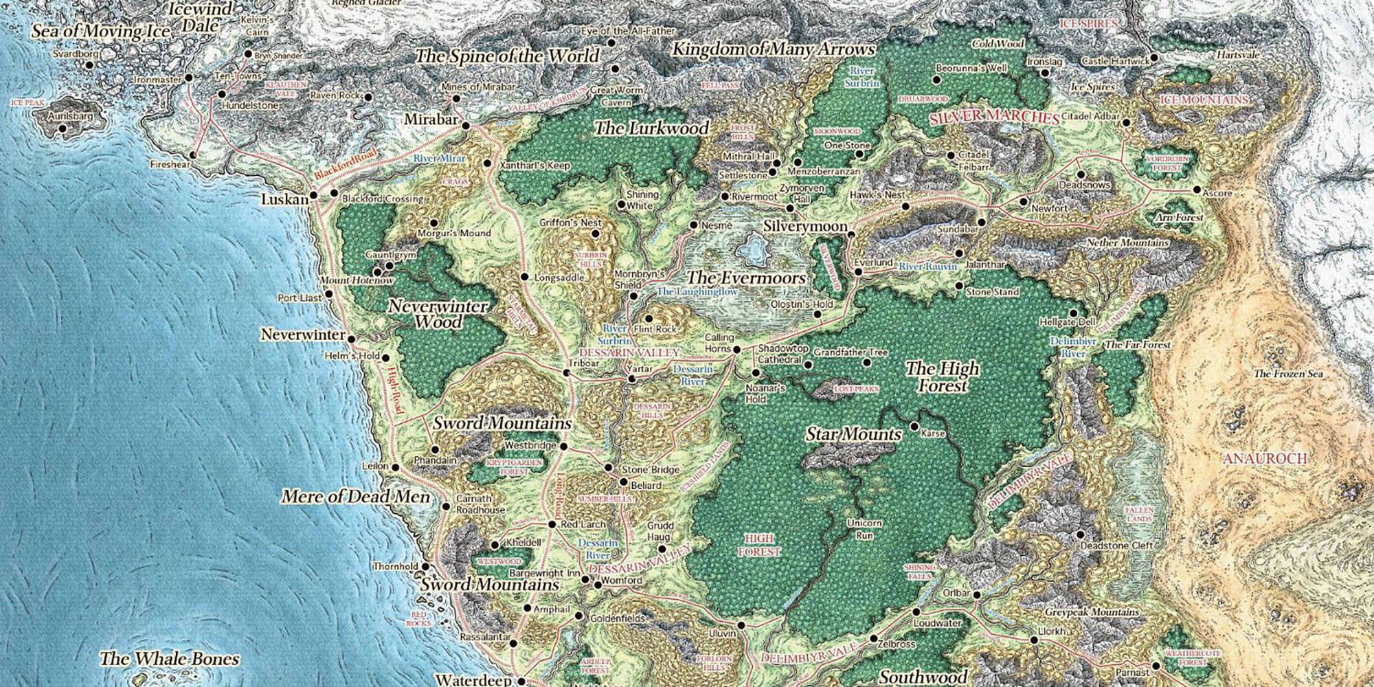 Map of The North Sword Coast