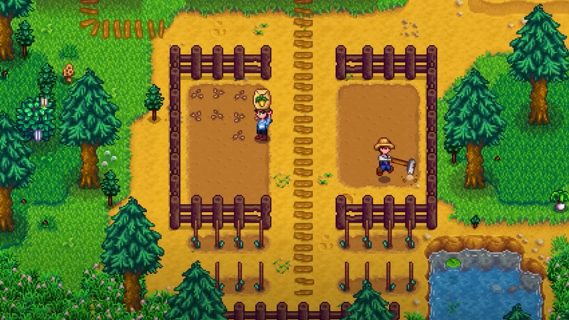 Farming together in Stardew Valley