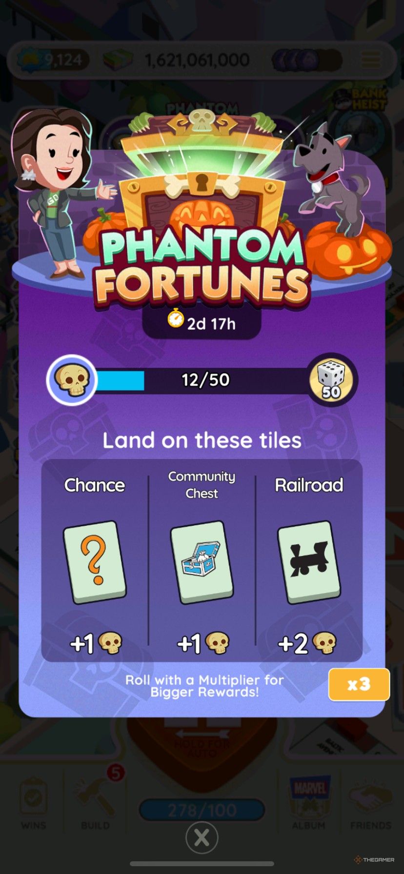 How to earn points from Phantom Fortunes in Monopoly Go.