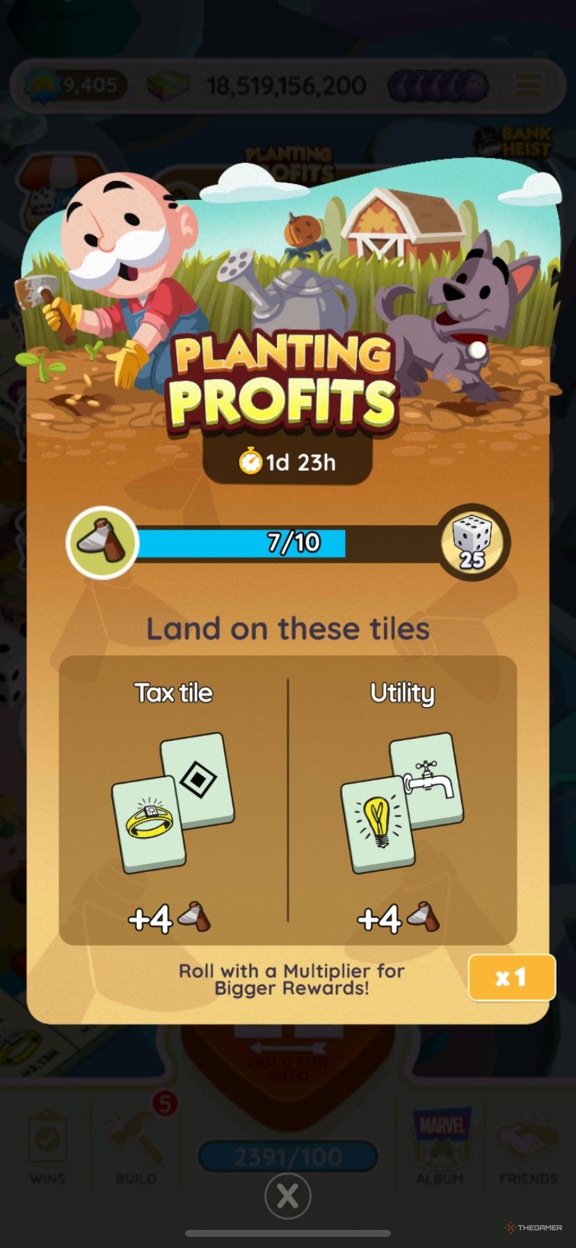 How to earn points in Planting Profits in Monopoly Go.