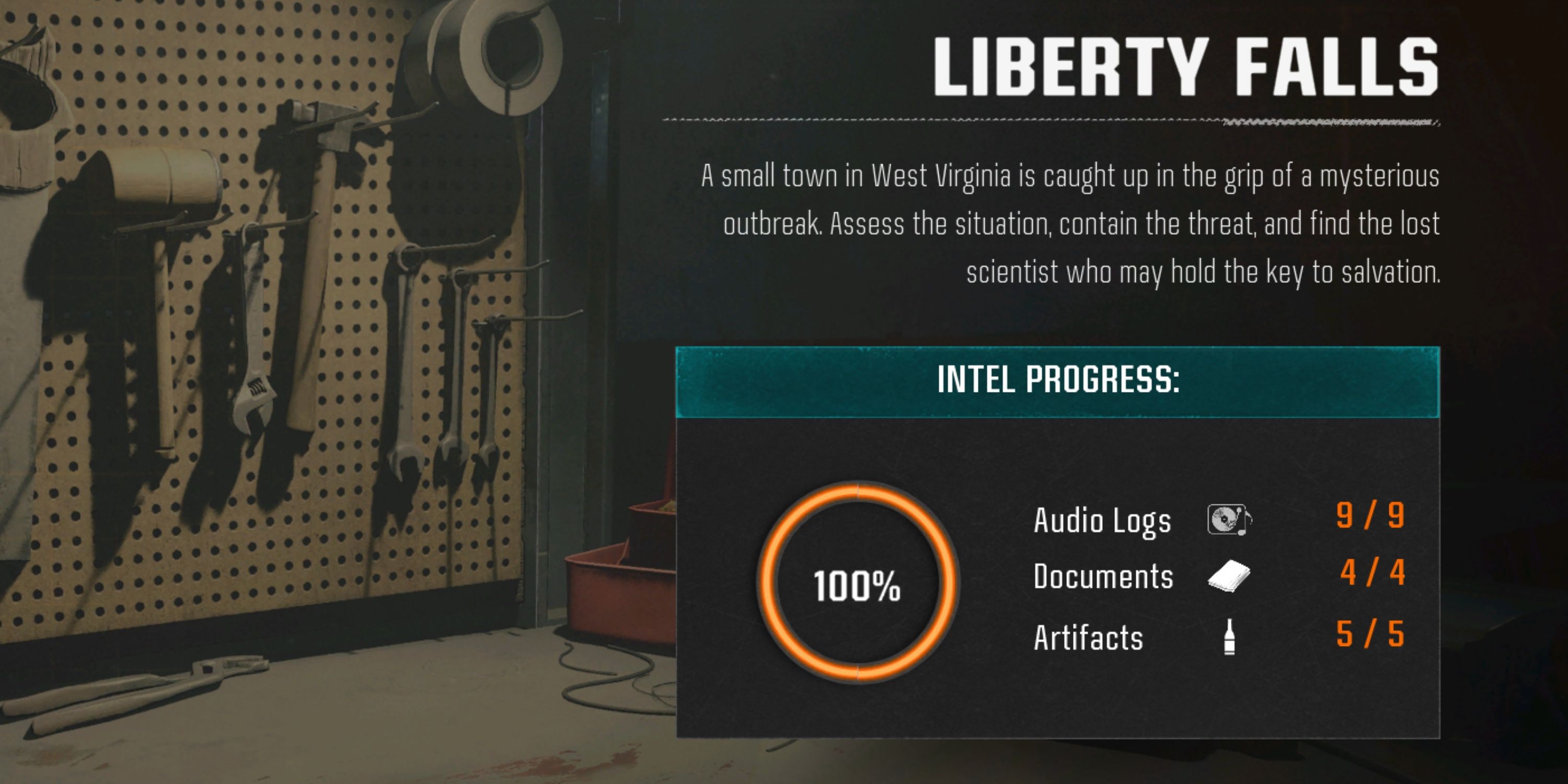 liberty falls 100% completion