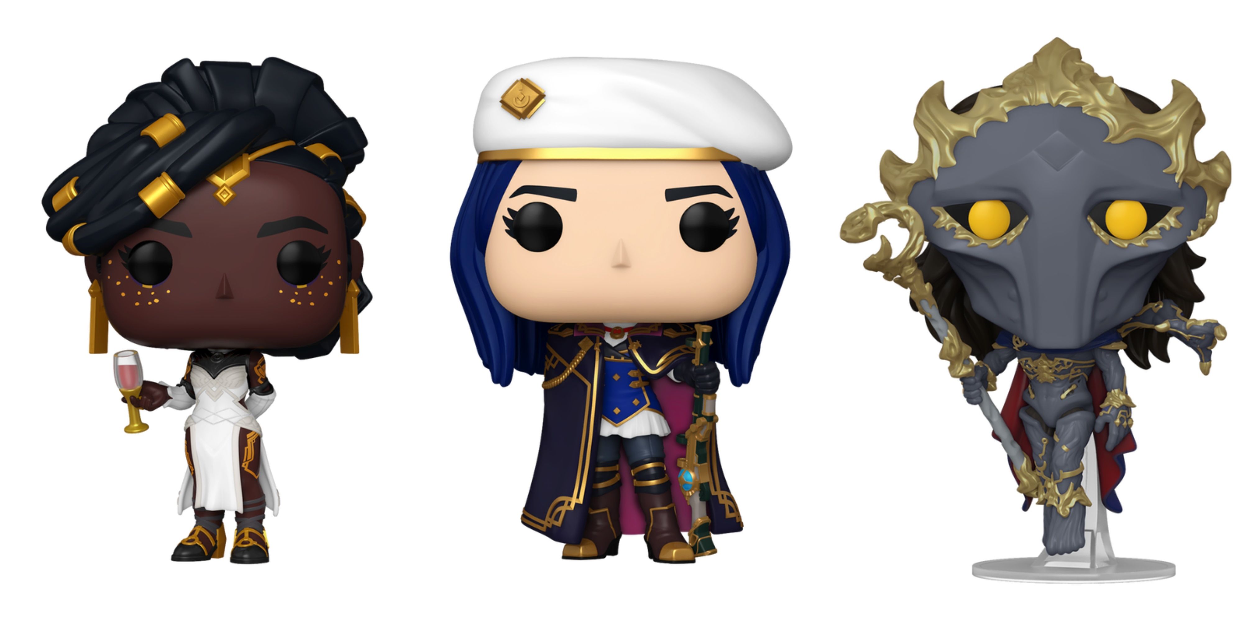 mel, caitlyn, and viktor funko pops.