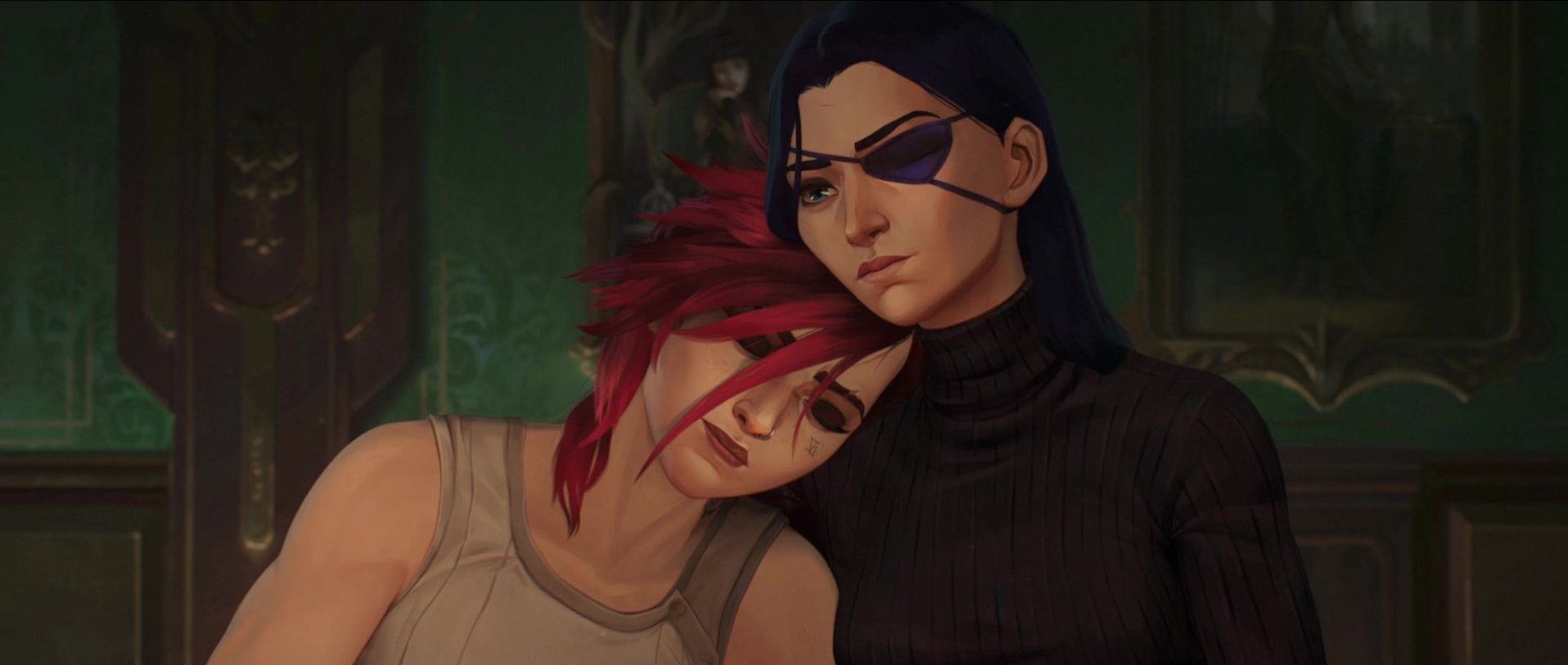 Vi and Caitlyn reunite at the end of Arcane Season 2. 