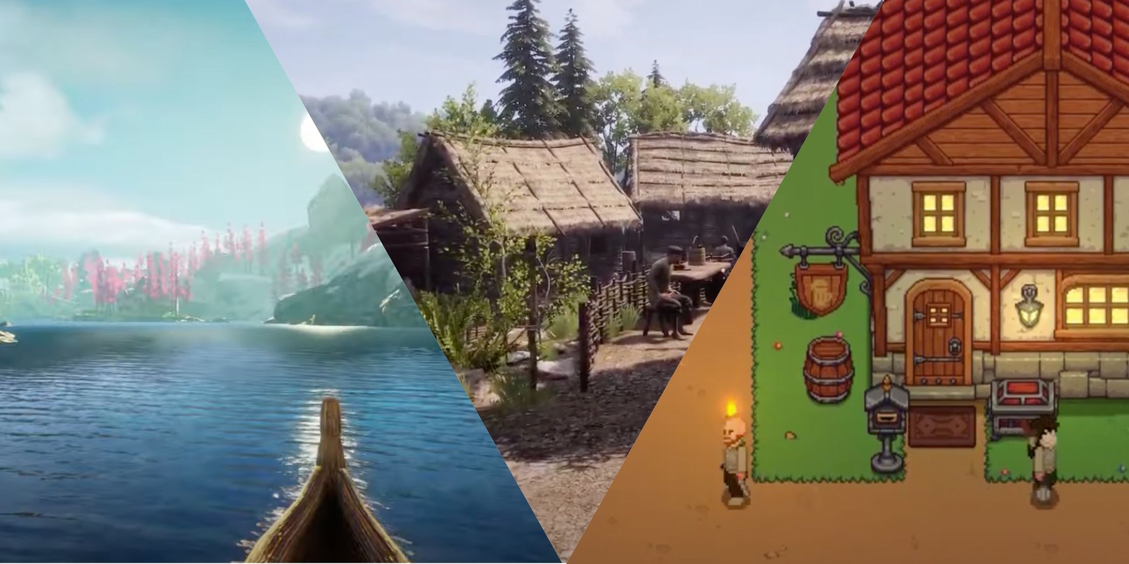 Gameplay footage from Eastshade, Medieval Dynasty and Traveller's Rest