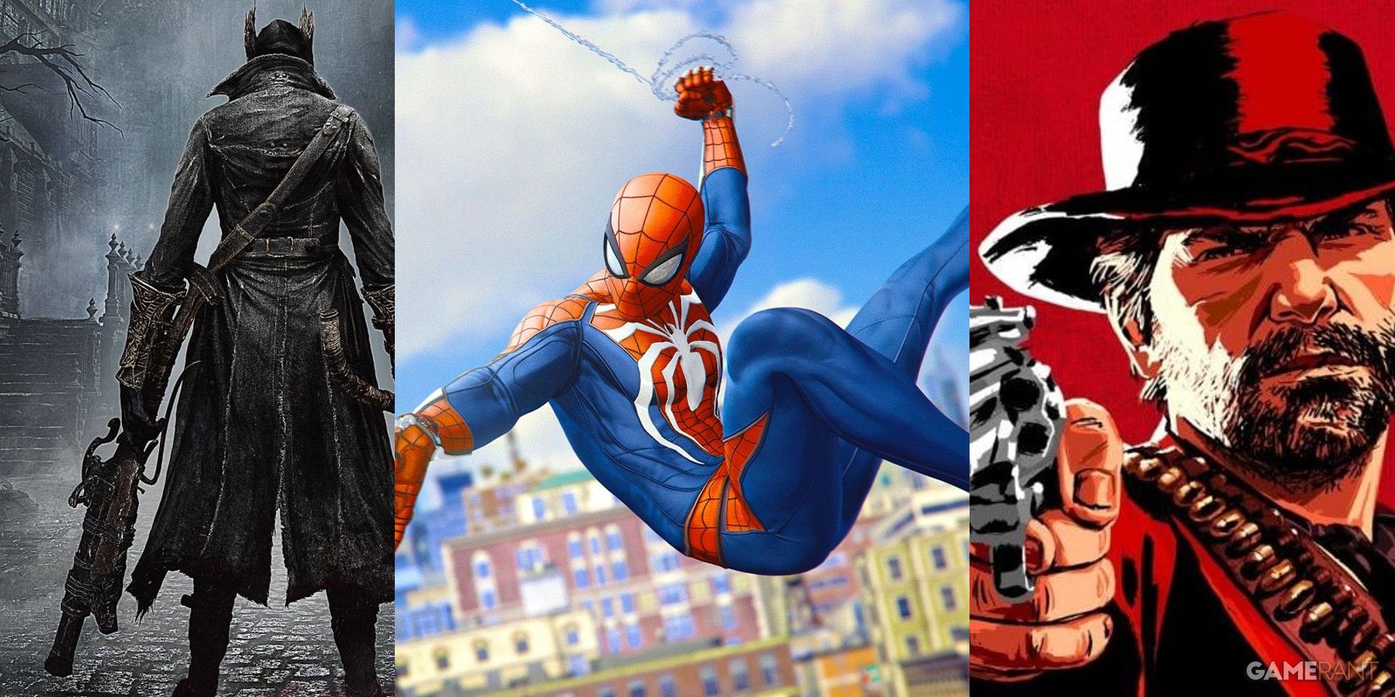 bloodborne, spider-man, red dead 2