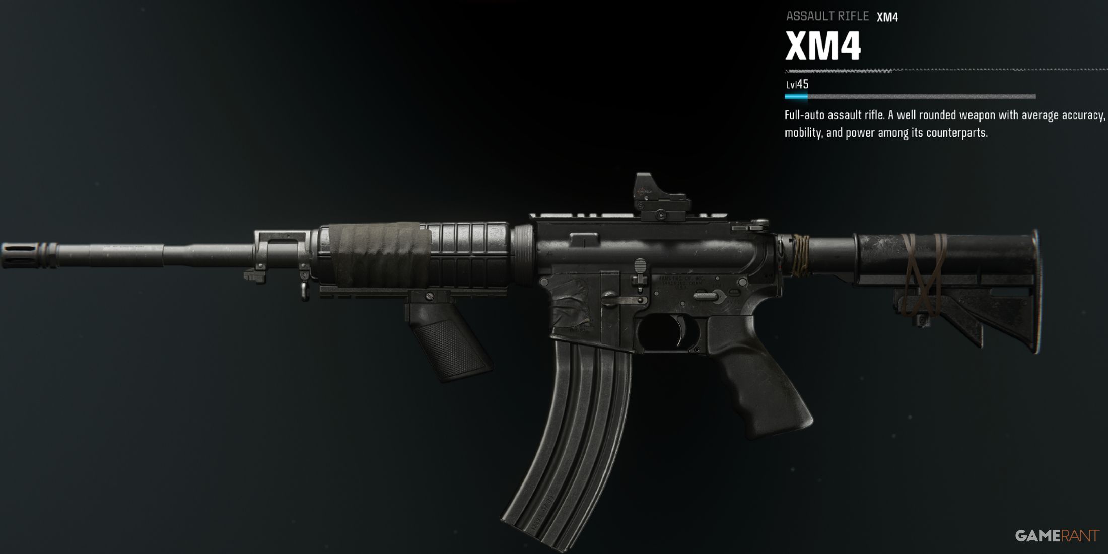 Screenshot showcasing the XM4 in Black Ops 6