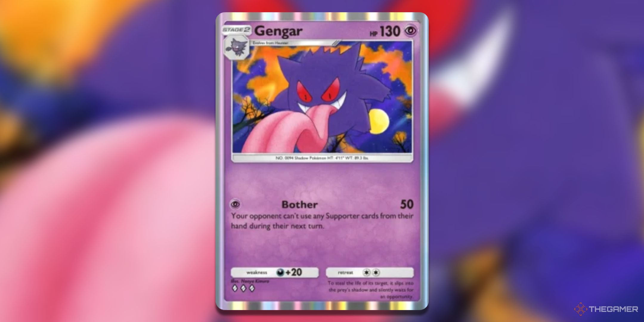 Gengar Pokemon TCG Pocket Card Art.