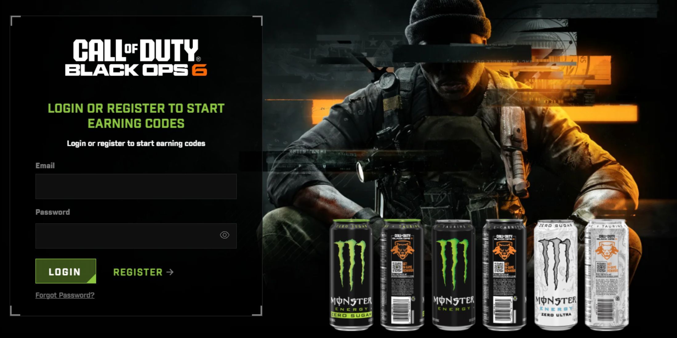 cod black ops 6 monster energy promotion