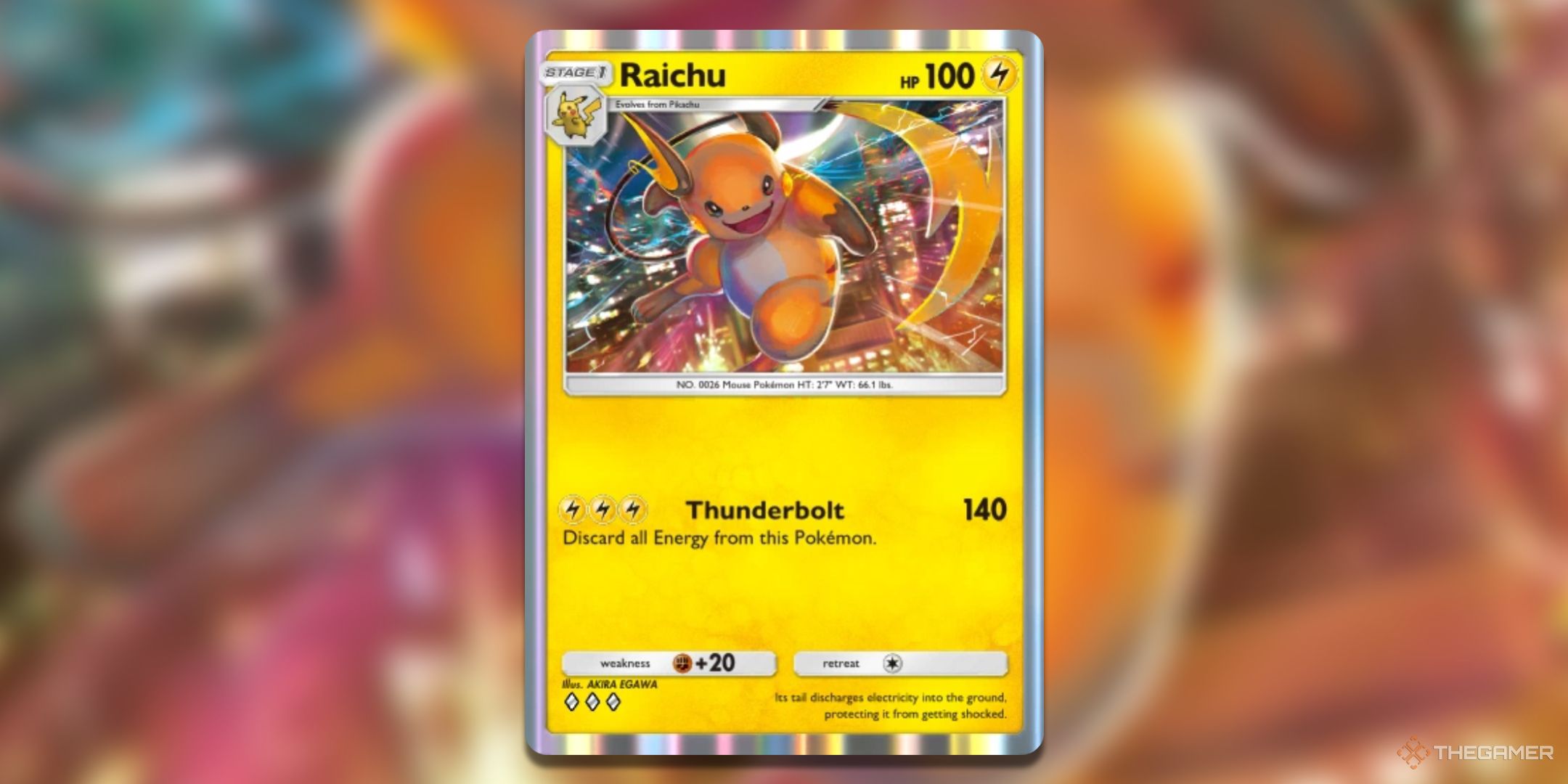 Raichu Pokemon TCG Pocket Card Art.