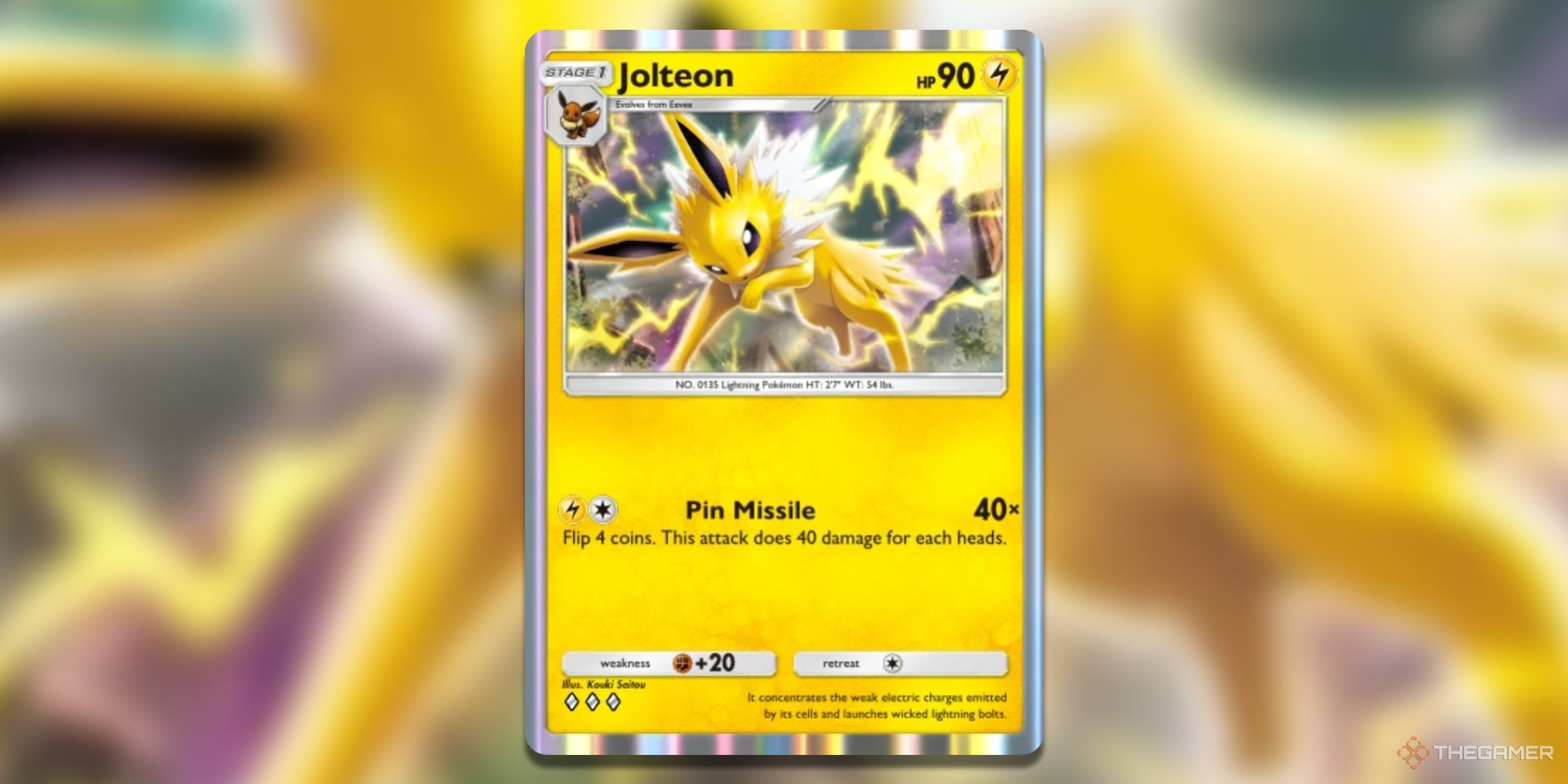 Jolteon Pokemon TCG Pocket Card Art.