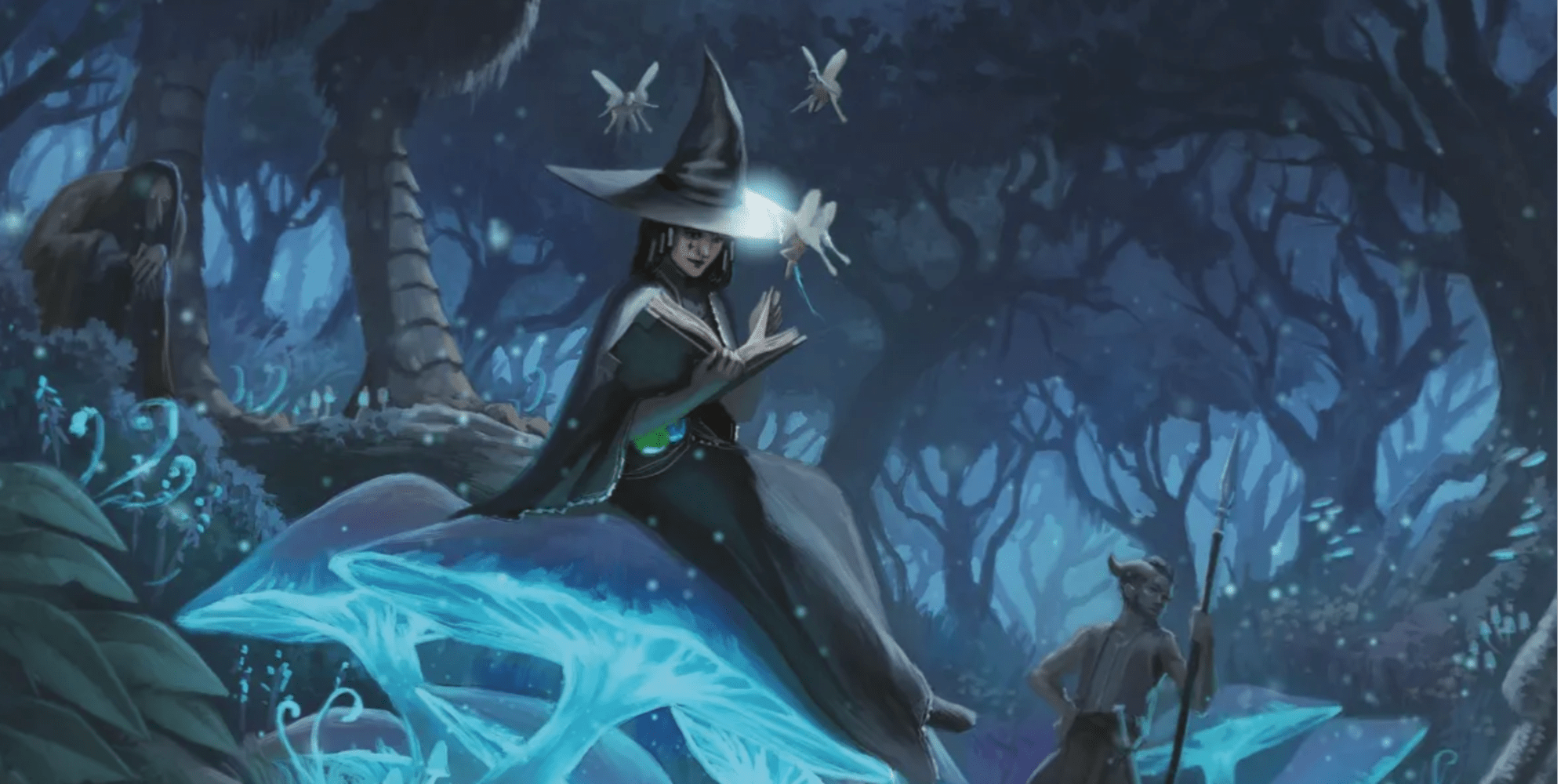 Dungeons & Dragons Image showing a witch on mushroom.