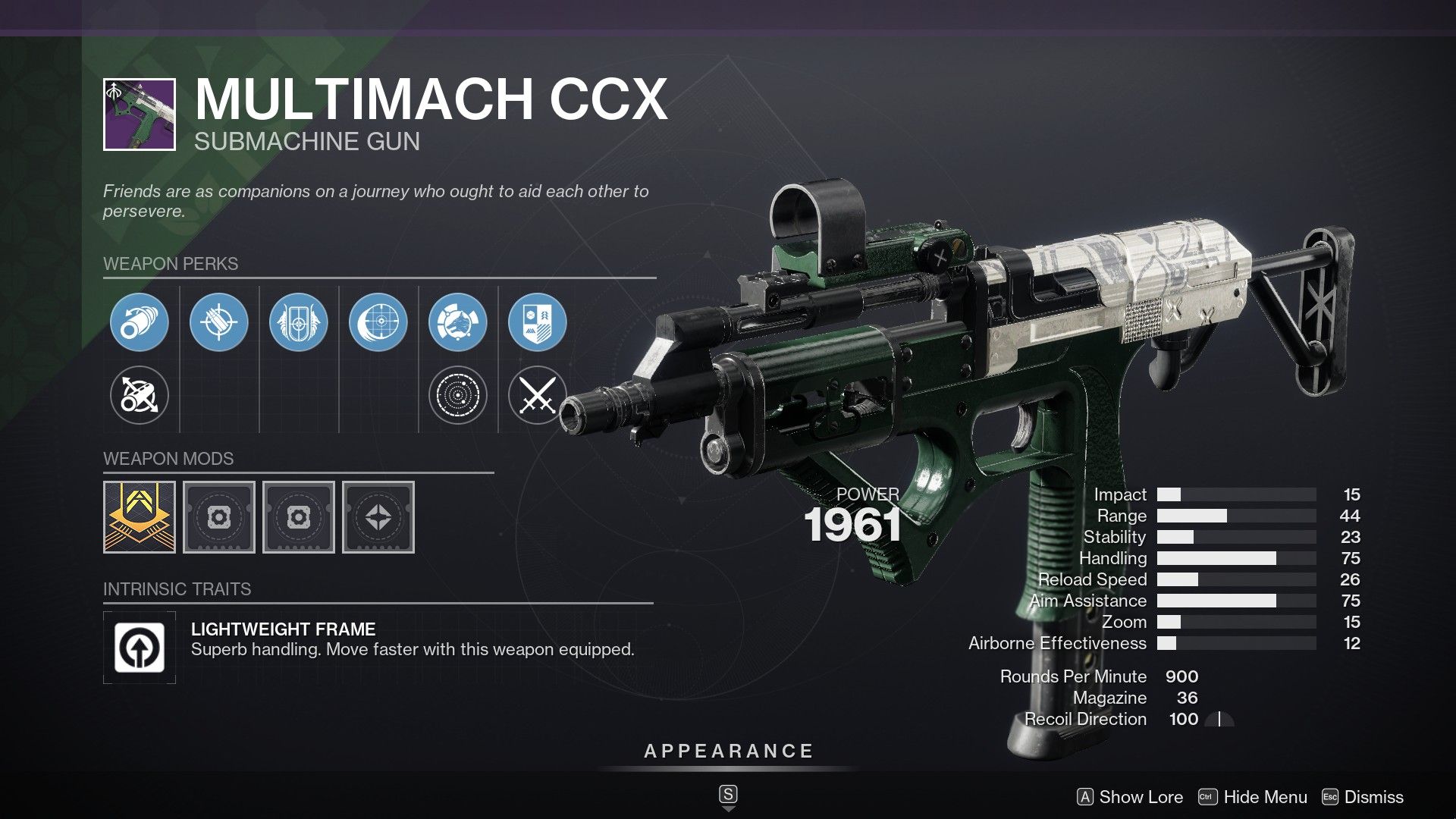 The 2024 version of the Multimach in Destiny 2