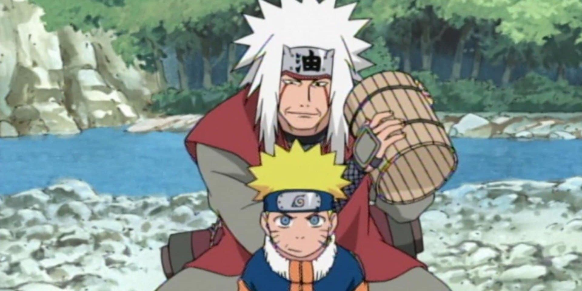 Jiraiya teaching Naruto