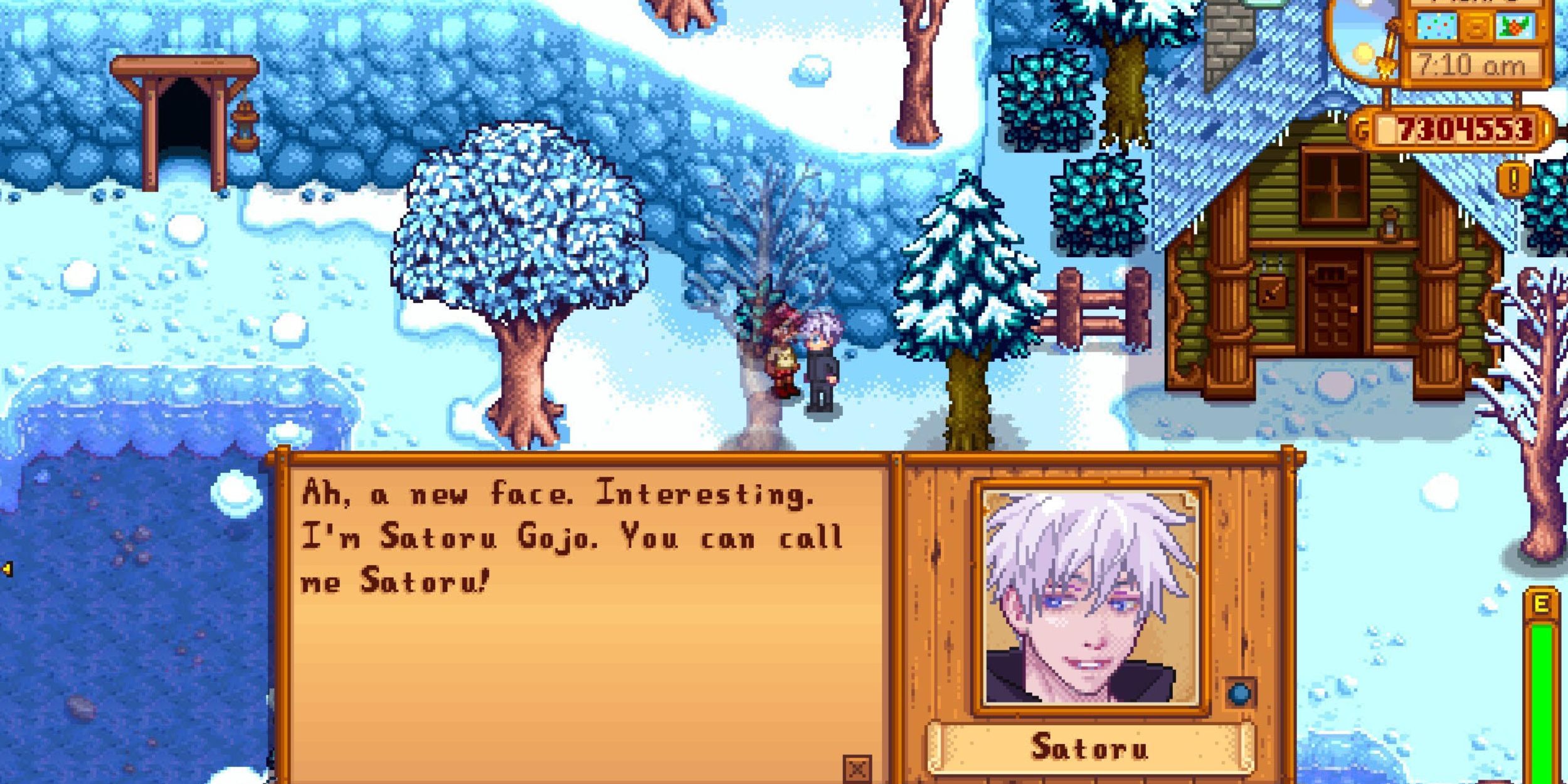 Satoru Gojo NPC Jujutsu Kaisen Stardew Valley