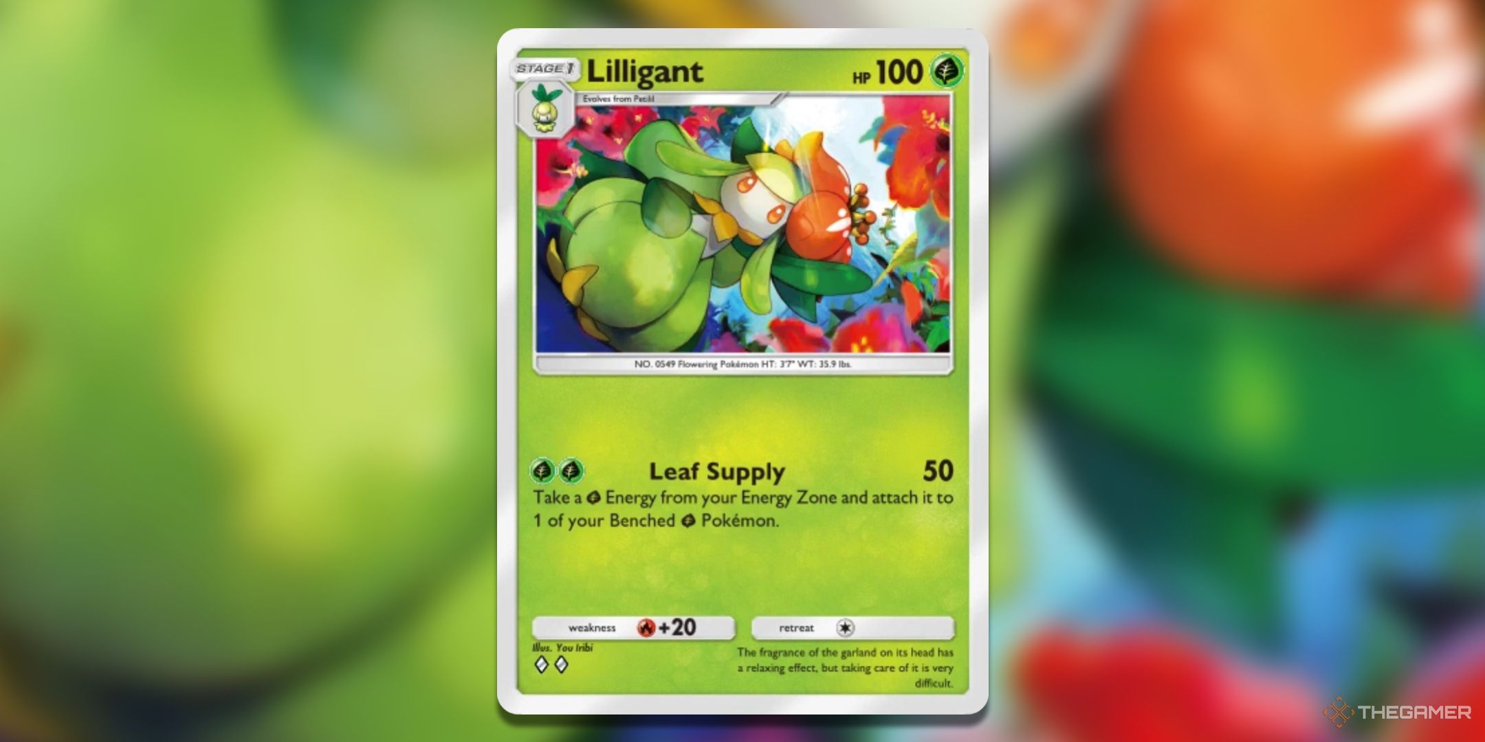 Lilligant card art in Pokemon TCG Pocket.