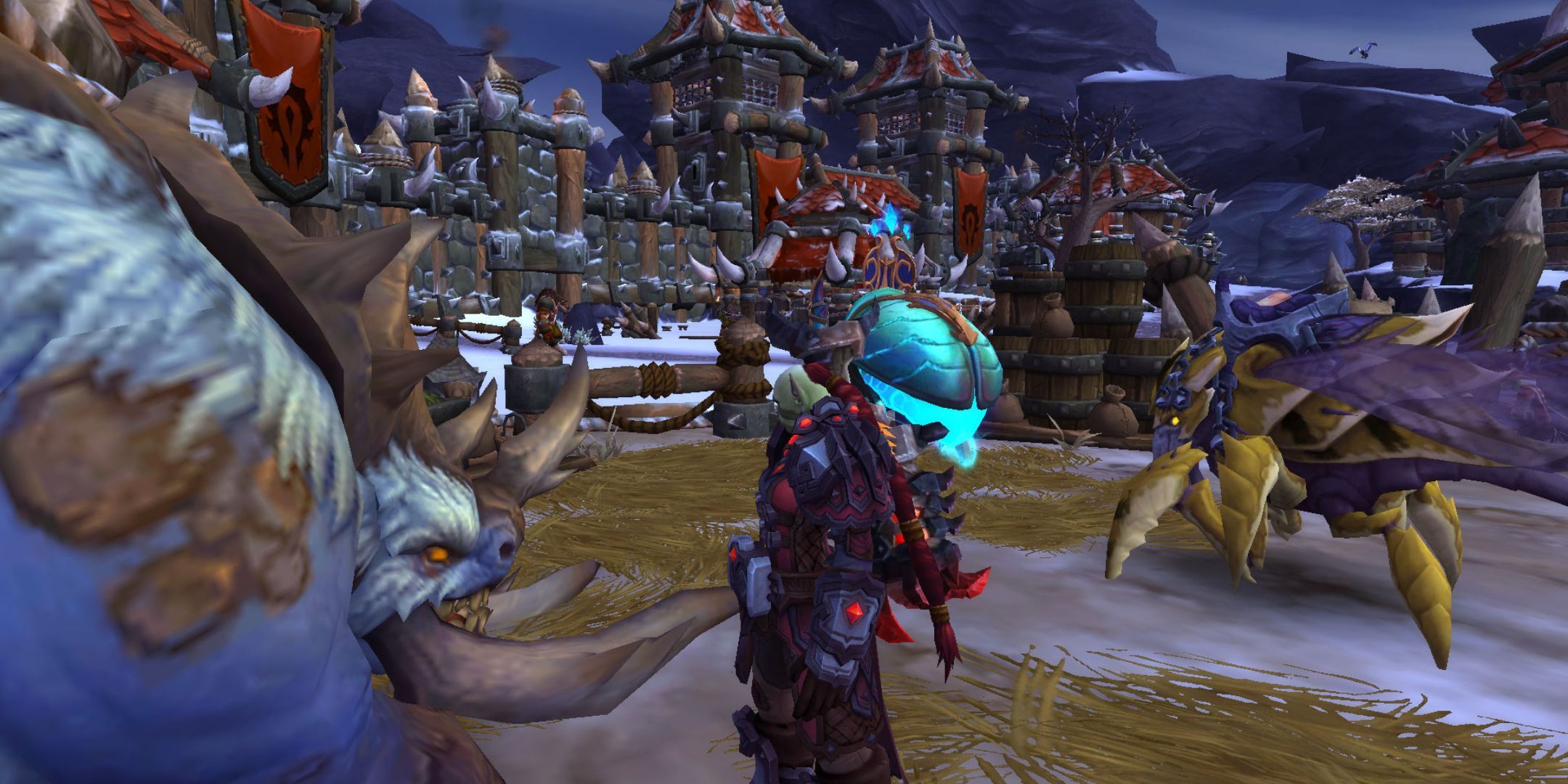 An Orc in the Garrison with a mount.