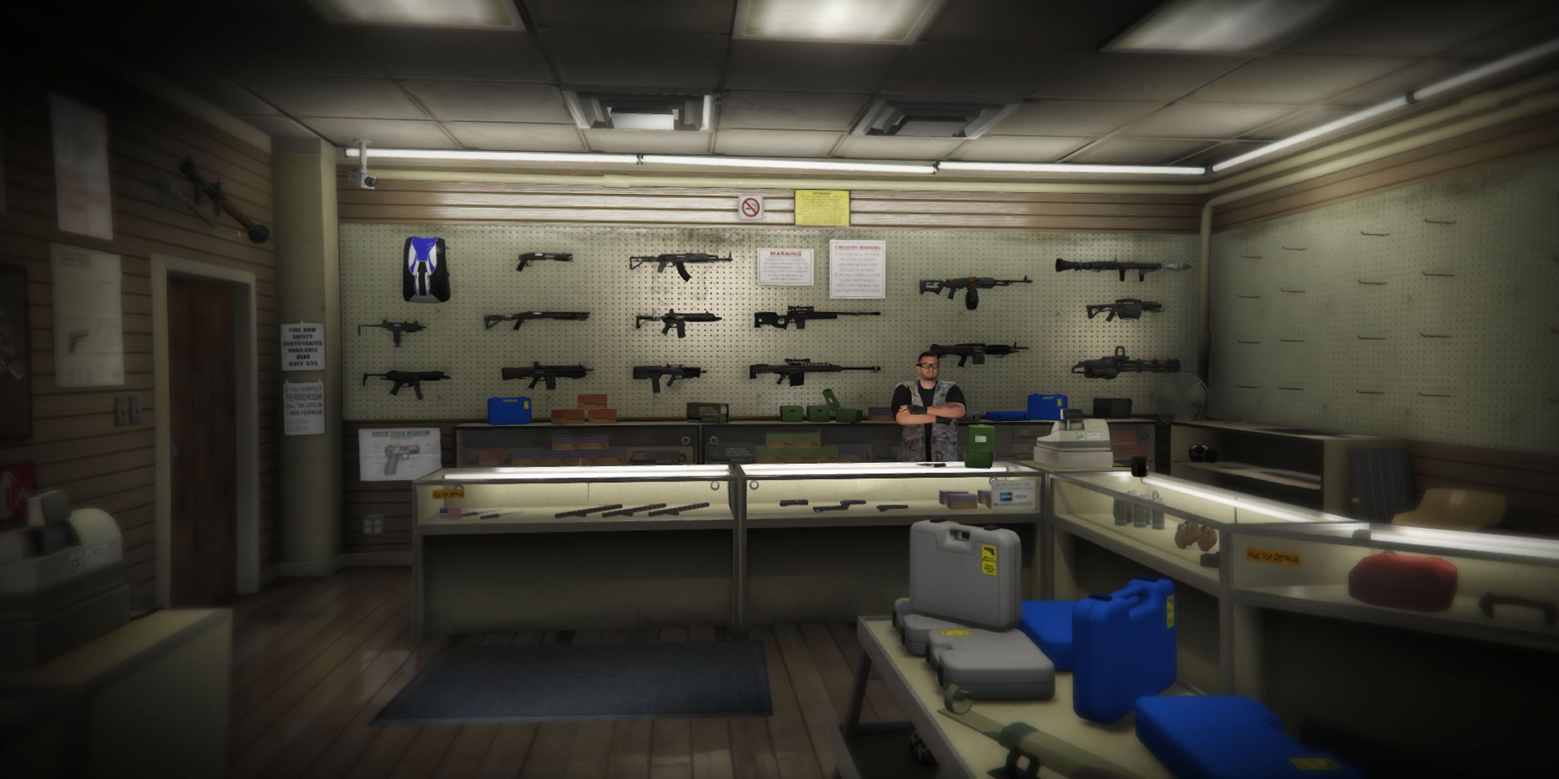 The Ammu-Nation weapons store in GTA Online