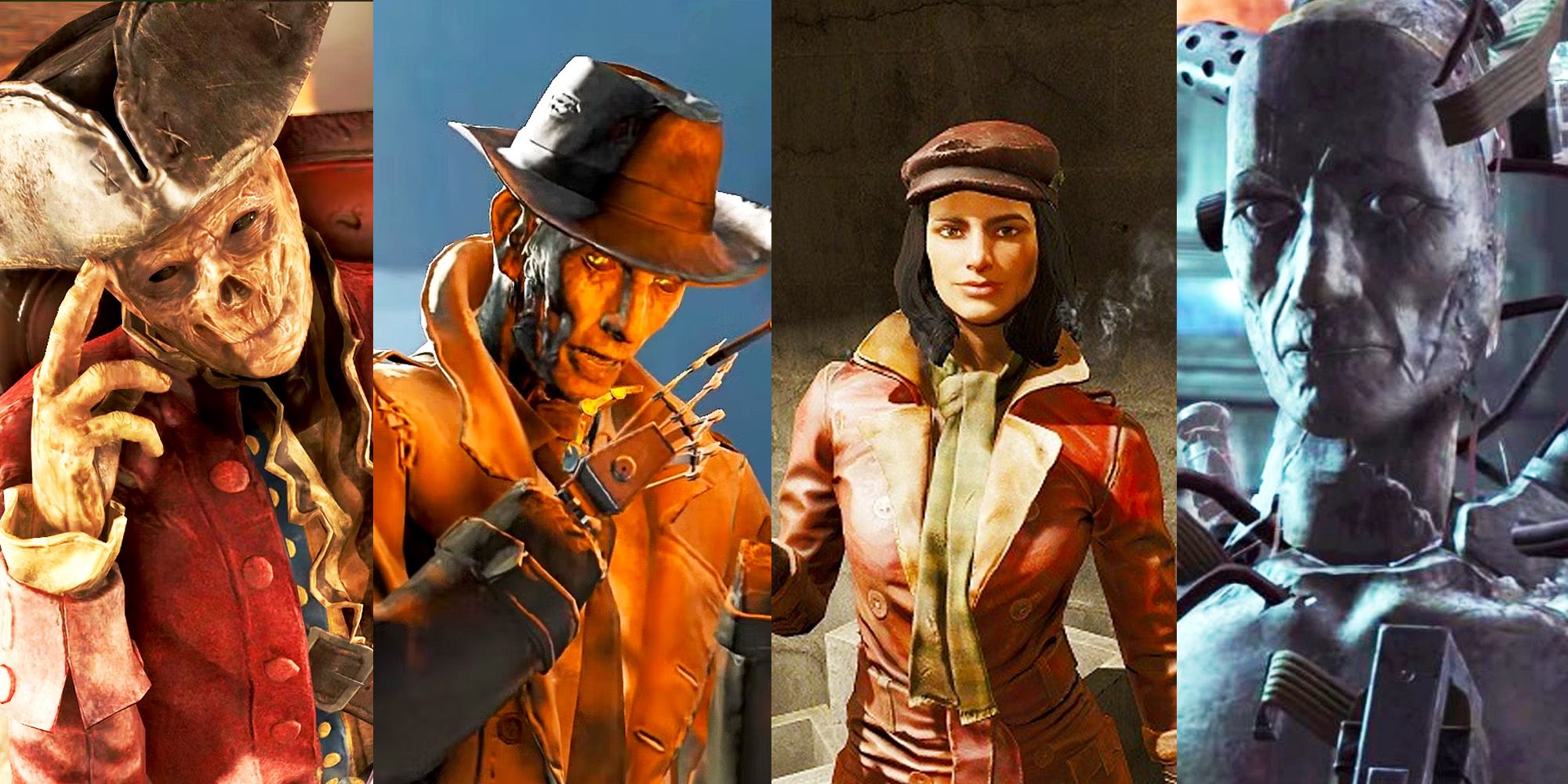 A split image of the characters with the best designs in Fallout 4