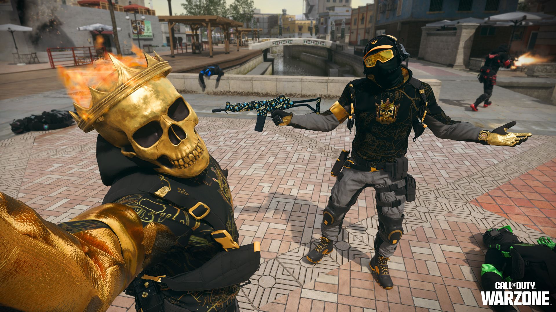 New skins from Call of Duty Black Ops 6 featuring a lot of gold accents