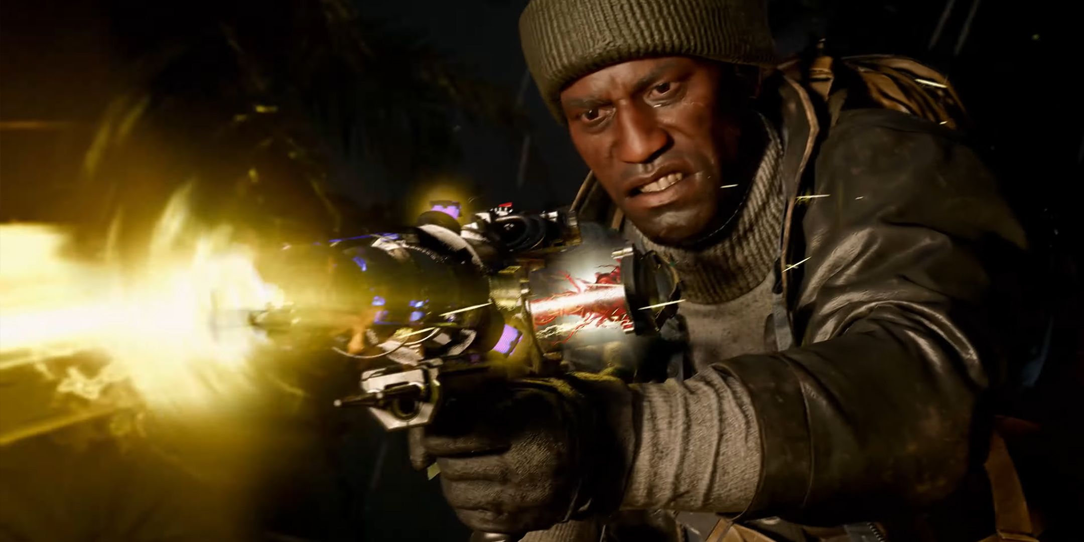 Call of Duty Black Ops 6 Zombies screenshot of player firing a yellow laser from a new wonder weapon