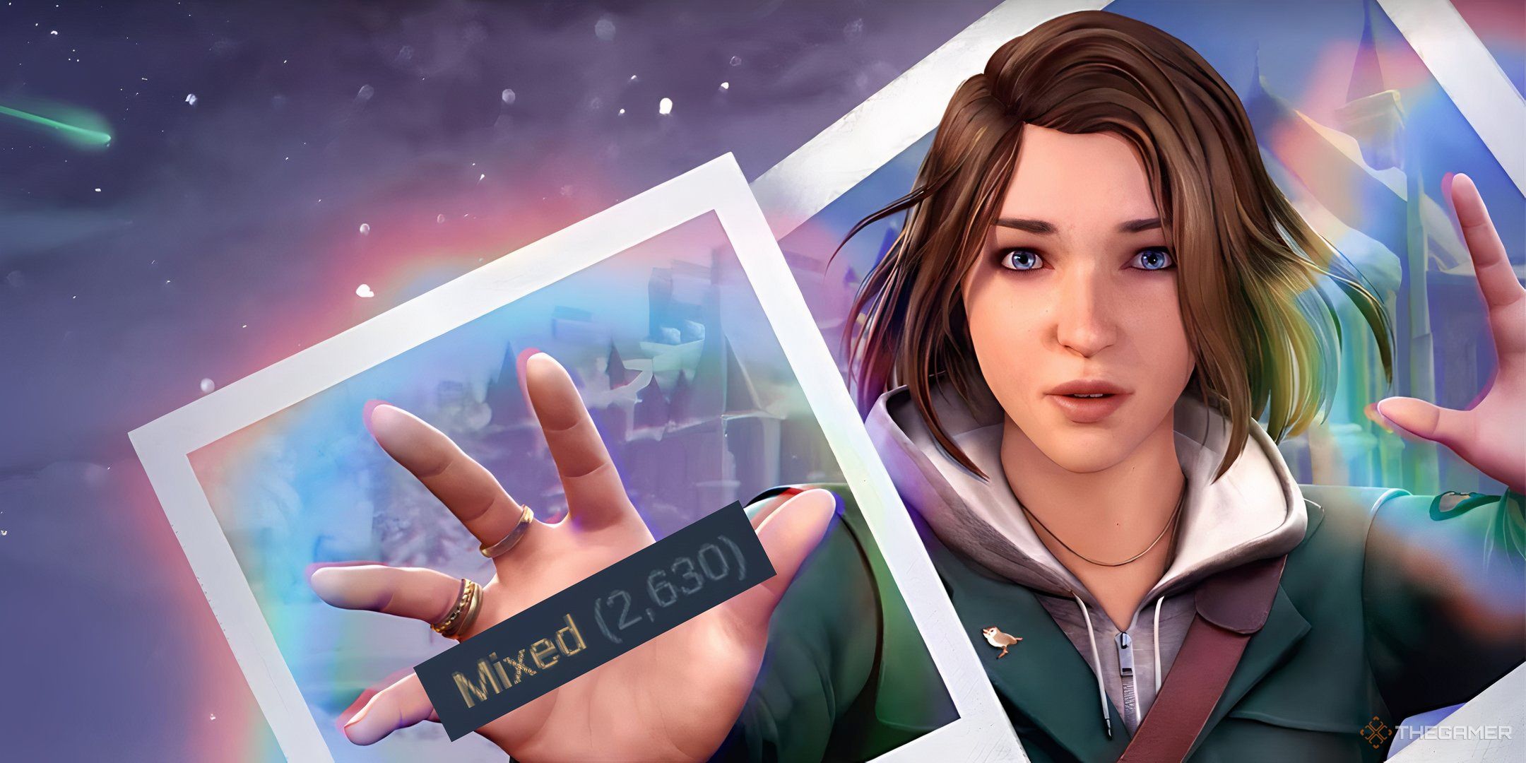 Life is Strange: Double Exposure's Max holding a "Mixed" reviews tag on Steam.