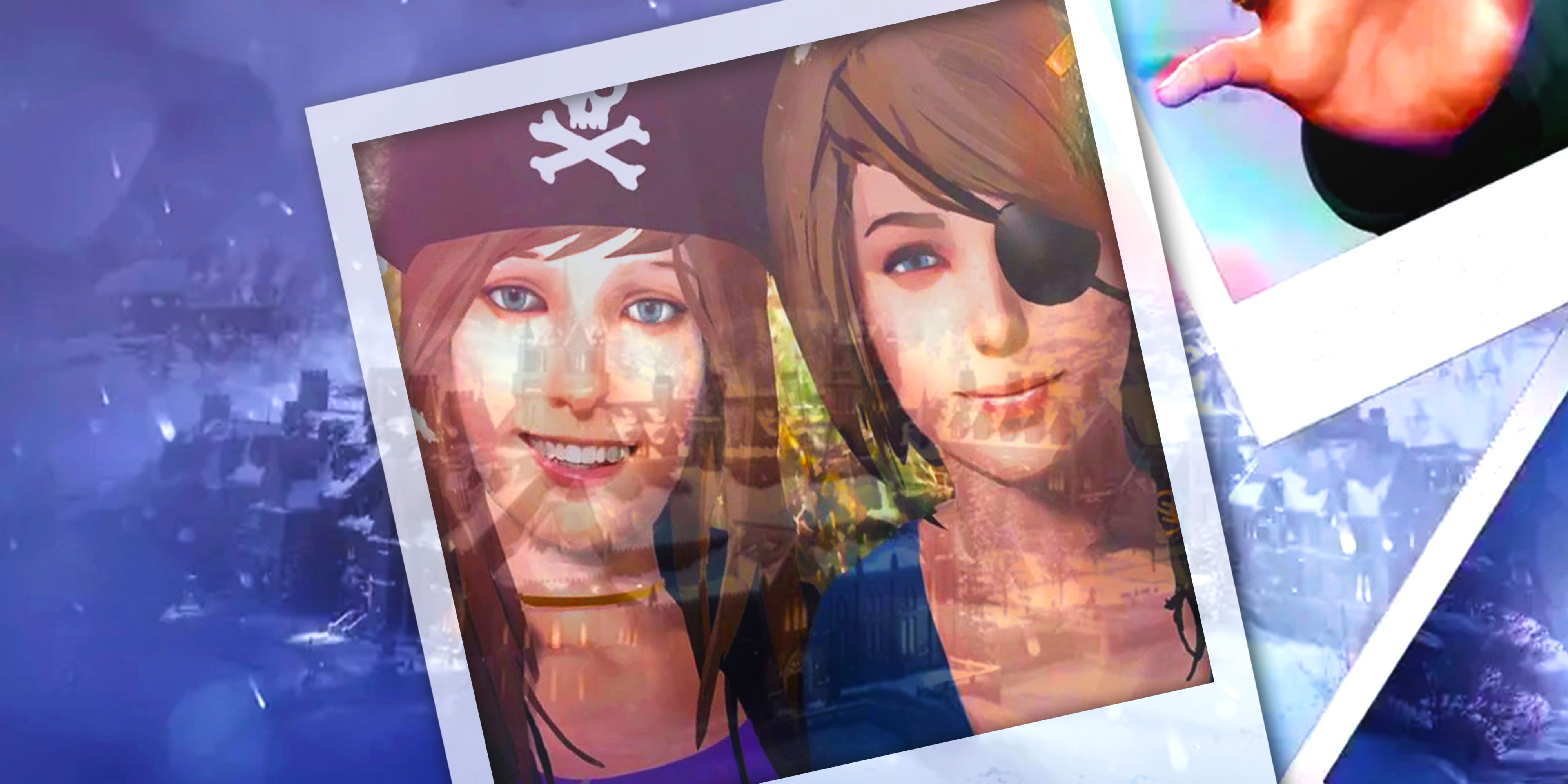 Life is Strange's Max and Chloe in a polaroid, dressed as pirates