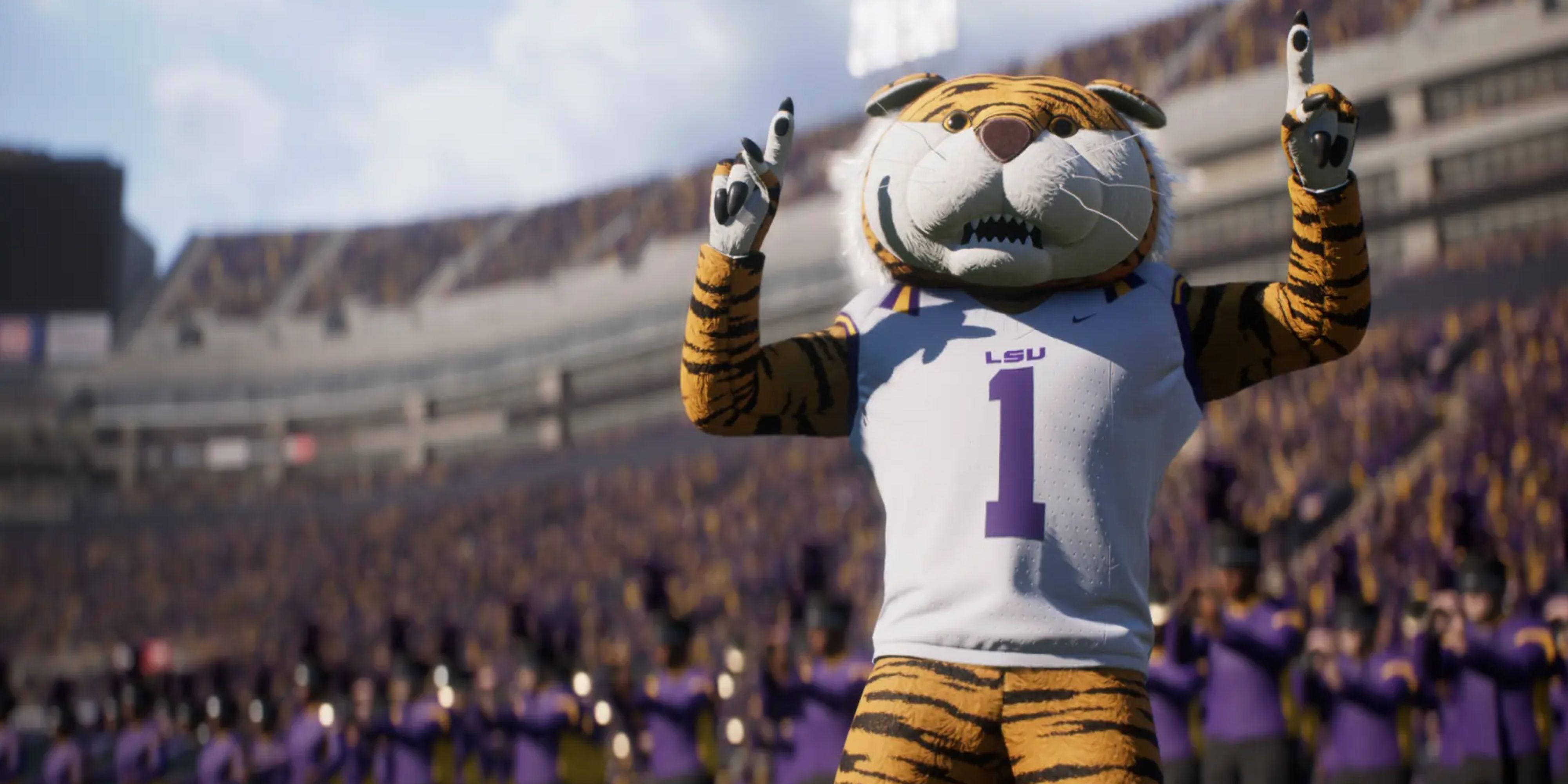 lsu's tiger mascot in college football 25