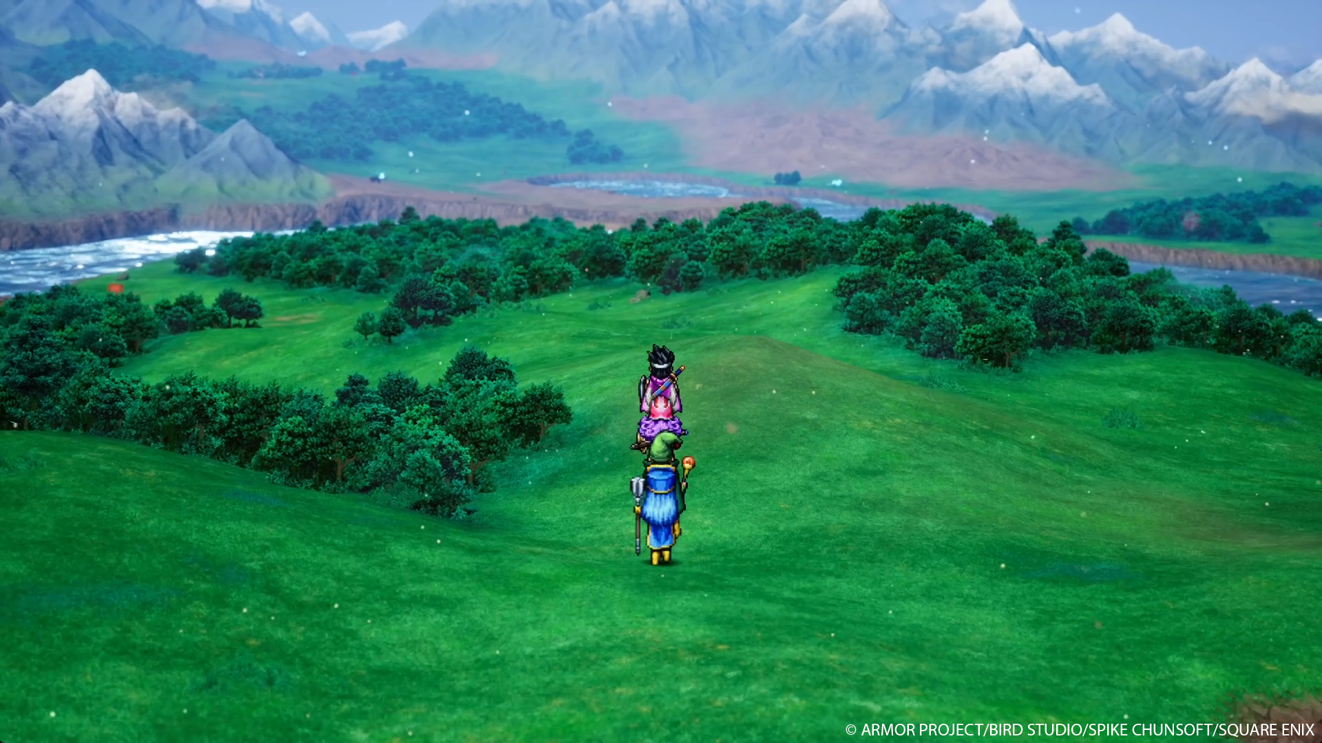 Travelling on the world map in Dragon Quest 3 Remake