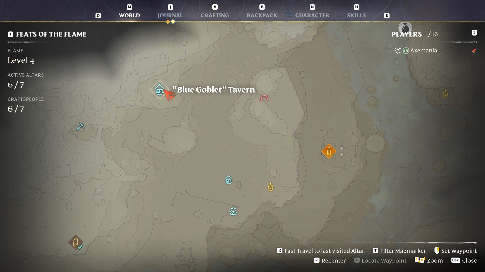 Blue Goblet's map location in Enshrouded