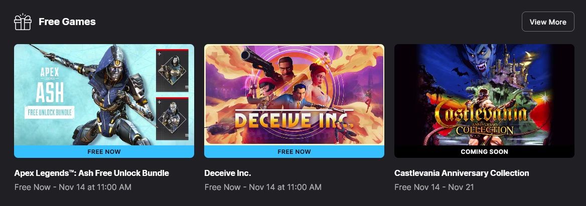 epic games store free games november 14