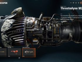 The Thrustodyne Wonder Weapon, a large jet-engine-turned-gun, that is able to be crafted in one of the Black Ops 6 Zombies easter eggs.