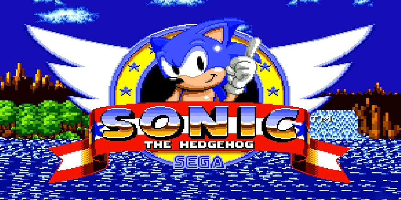 The title screen for Sonic The Hedgehog 1.