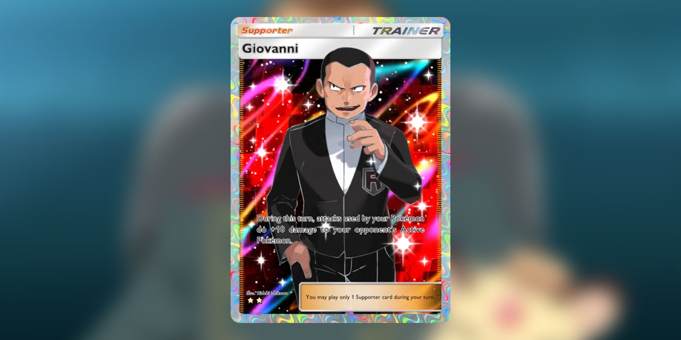 Giovanni Pokemon TCG Pocket Rare Supporter Card