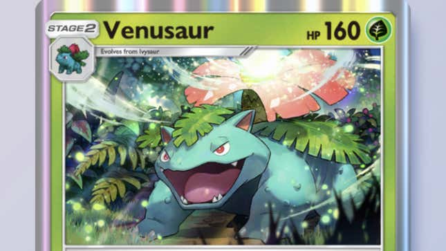 A Venusaur card appears. 